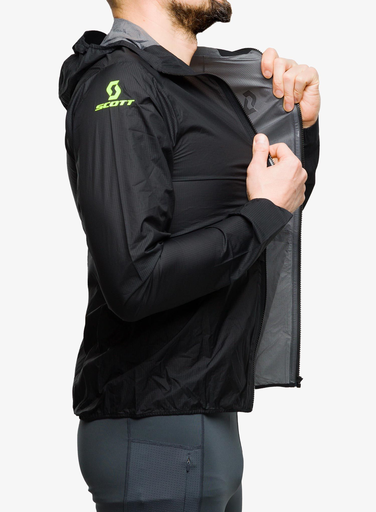 Куртка для бігу SCOTT RC Run Waterproof - black/yellow