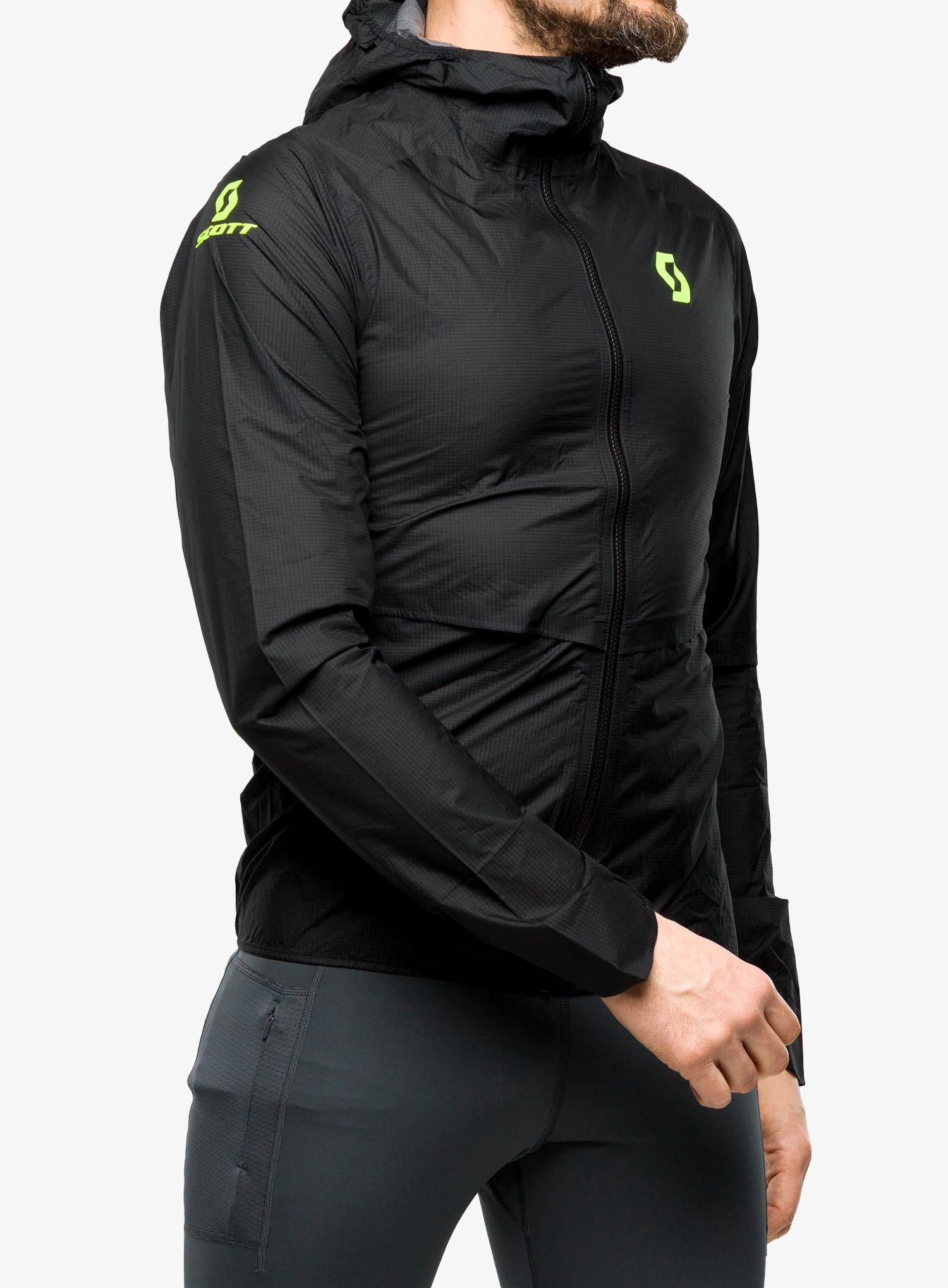 Куртка для бігу SCOTT RC Run Waterproof - black/yellow