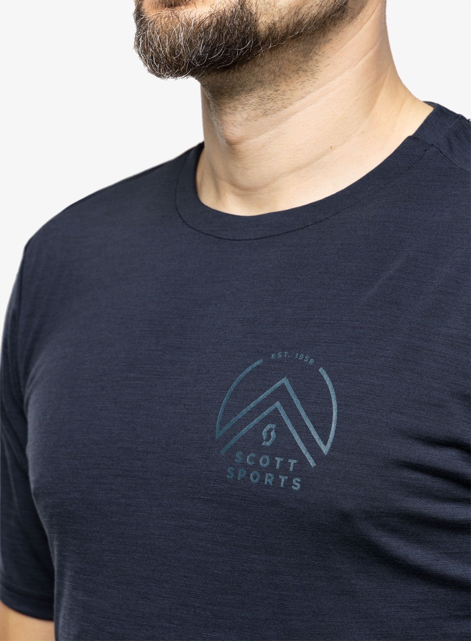 Футболка з мериноса SCOTT Shirt Defined Merino Tech S/S - dark blue