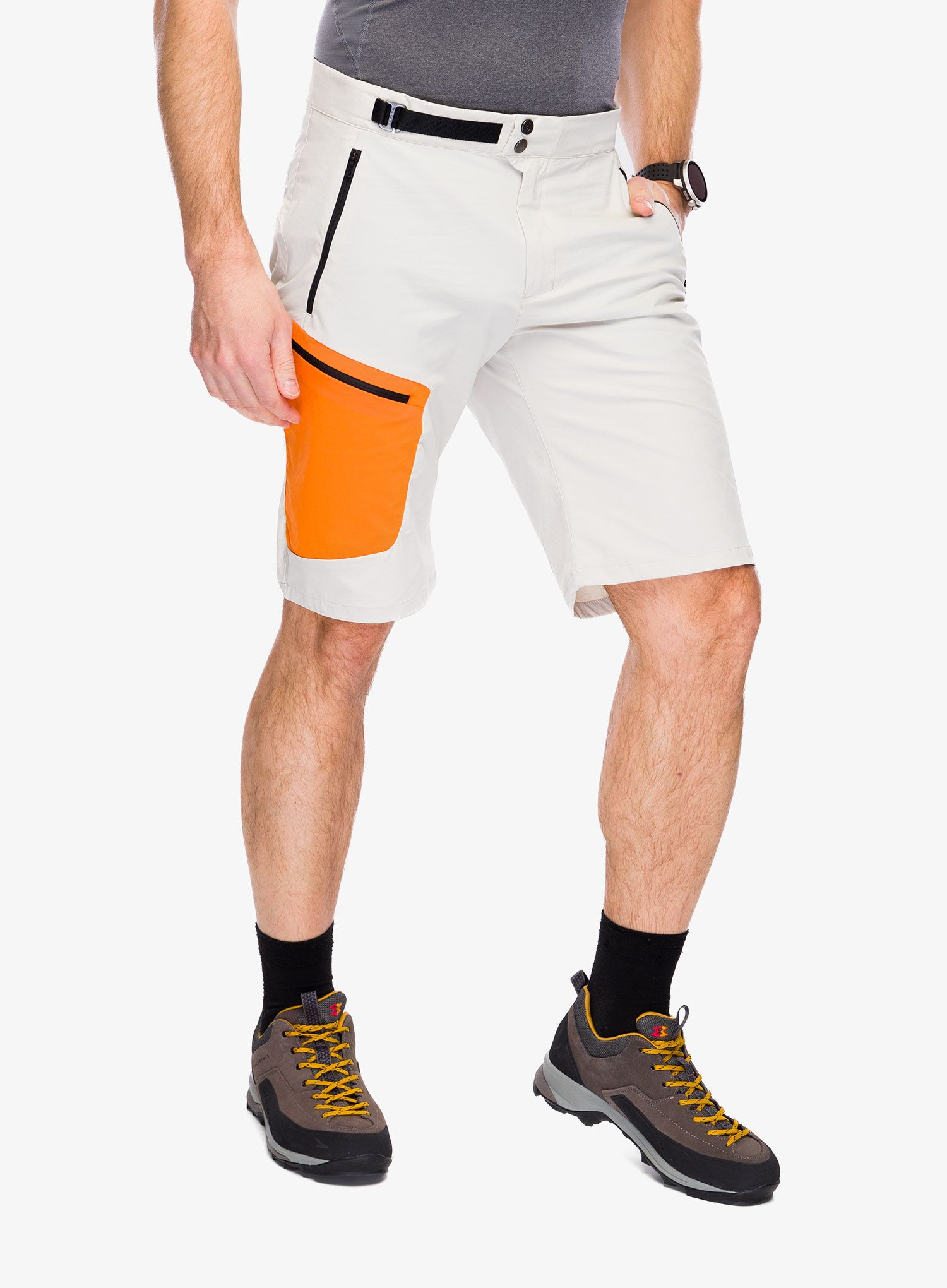 Шорти туристичні SCOTT Short Explorair Light - dust white/flash orange