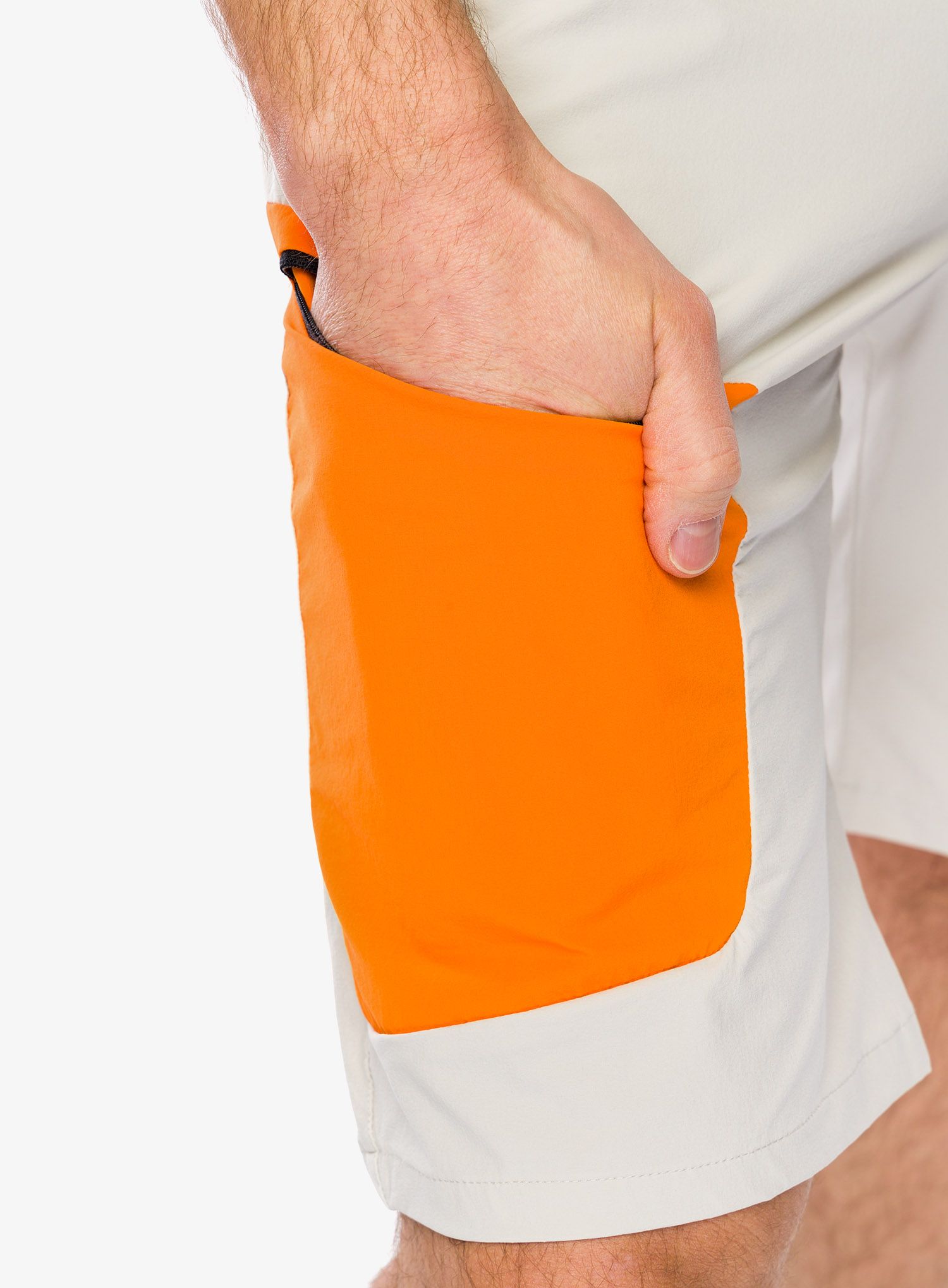 Шорти туристичні SCOTT Short Explorair Light - dust white/flash orange