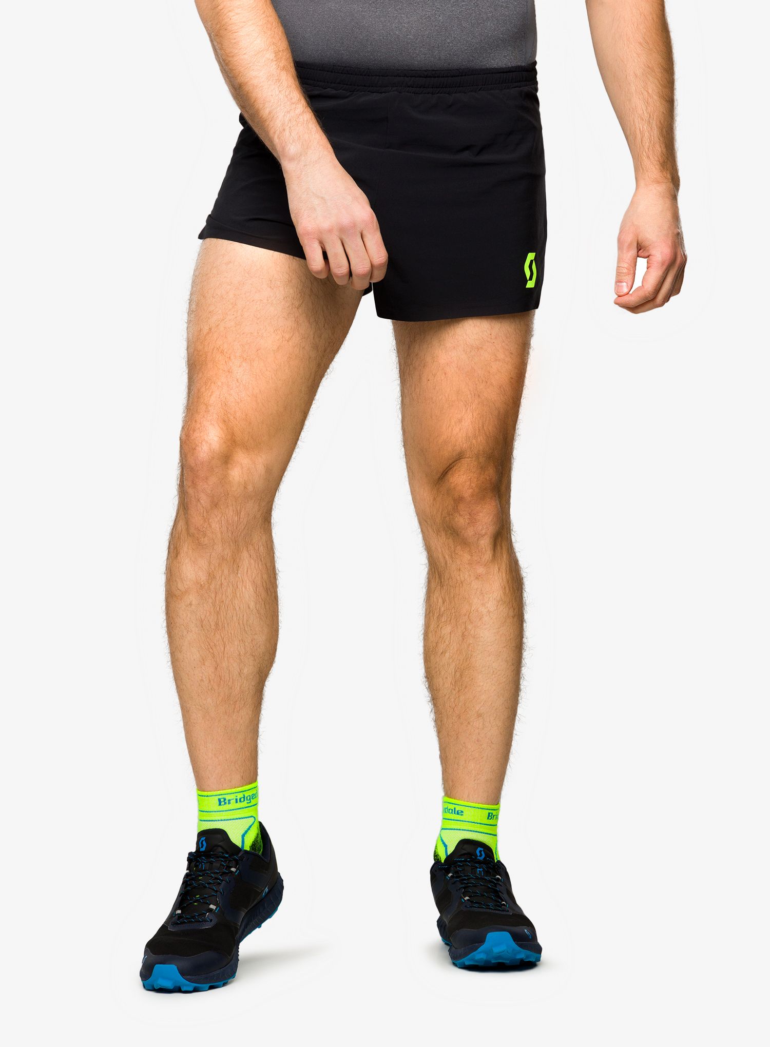 Шорти для бігу SCOTT Split Shorts RC Run - black/yellow