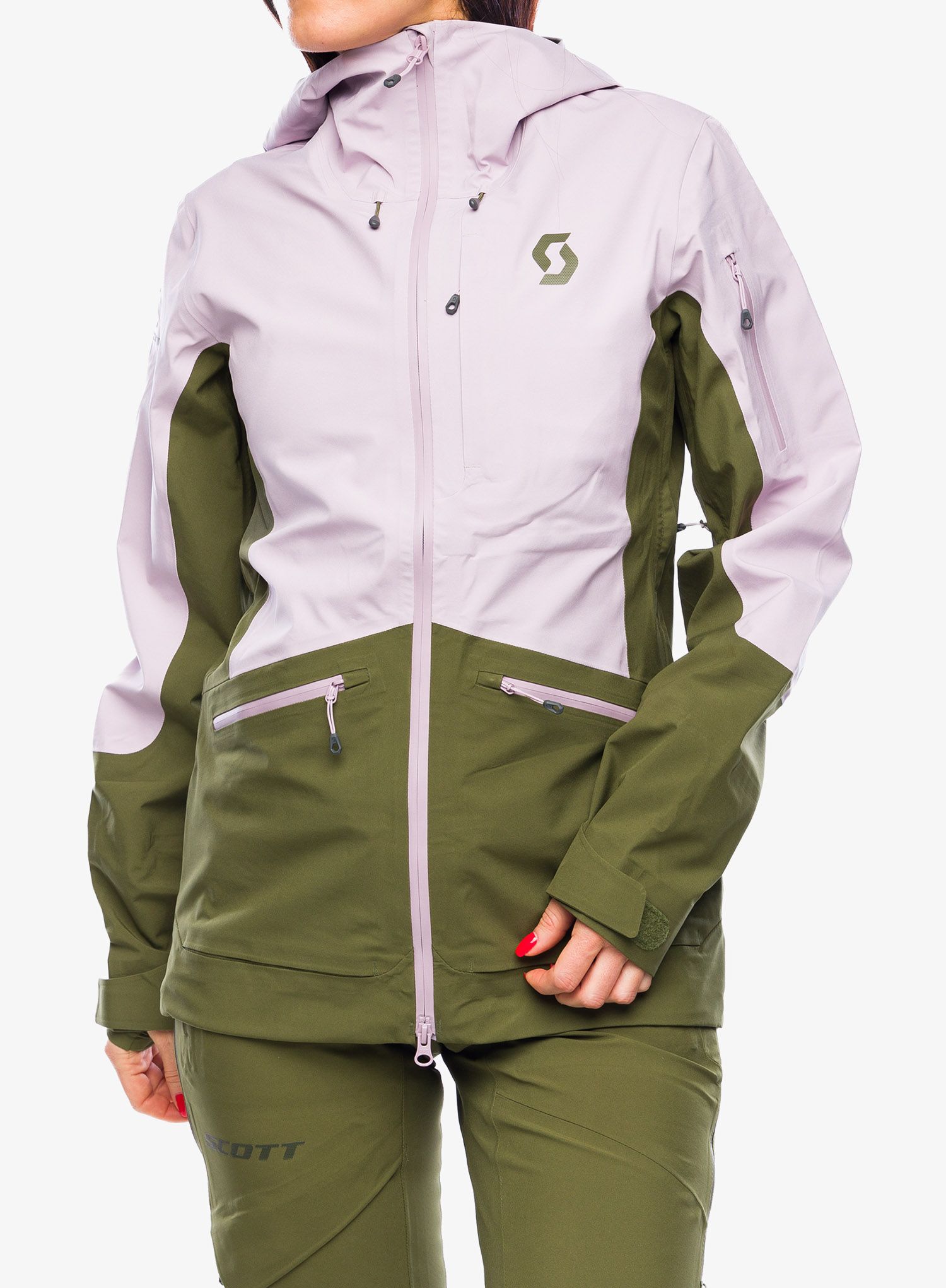 Куртка жіноча SCOTT Vertic 3L Jacket - cloud pink/fir green