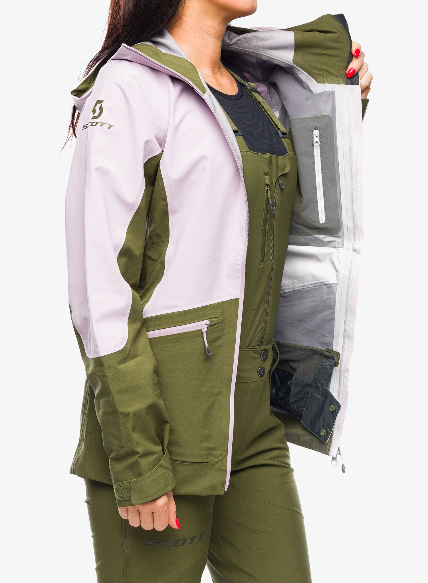 Куртка жіноча SCOTT Vertic 3L Jacket - cloud pink/fir green