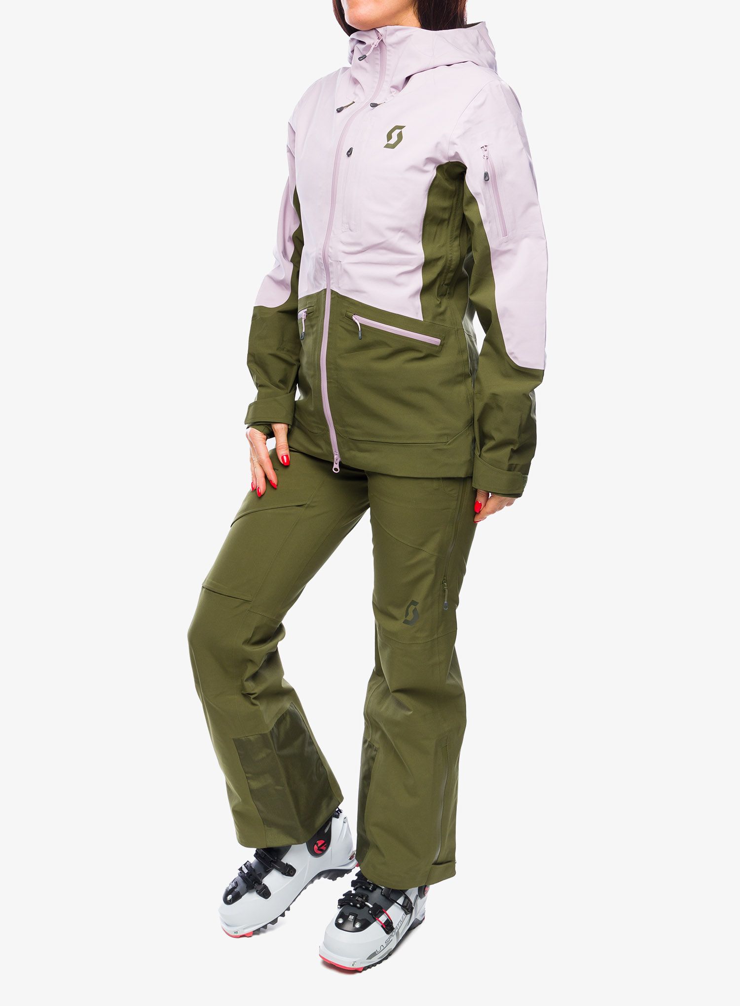 Куртка жіноча SCOTT Vertic 3L Jacket - cloud pink/fir green