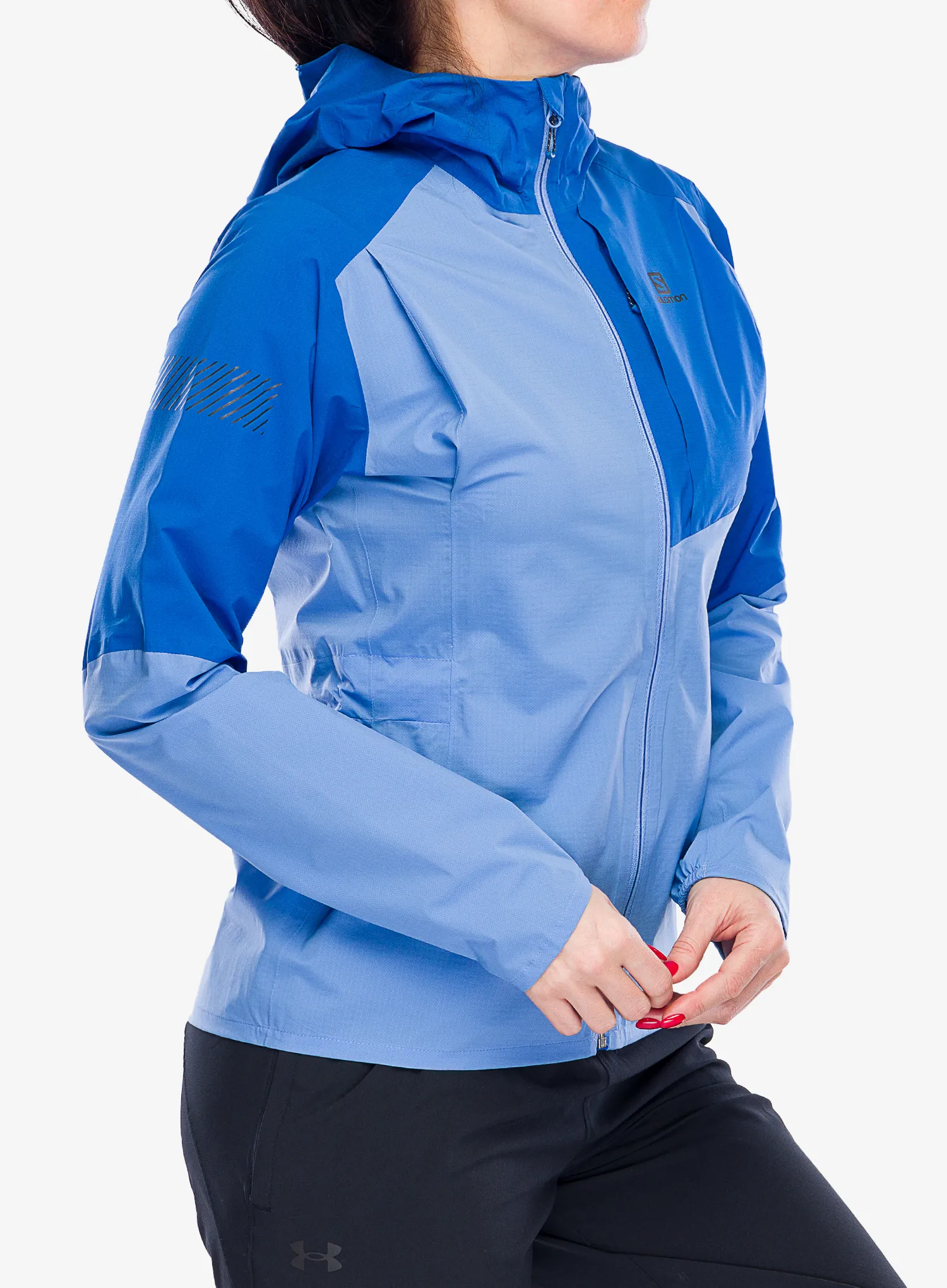Куртка для бігу жіноча Salomon Bonatti Trail Jacket - provence/nautical blue