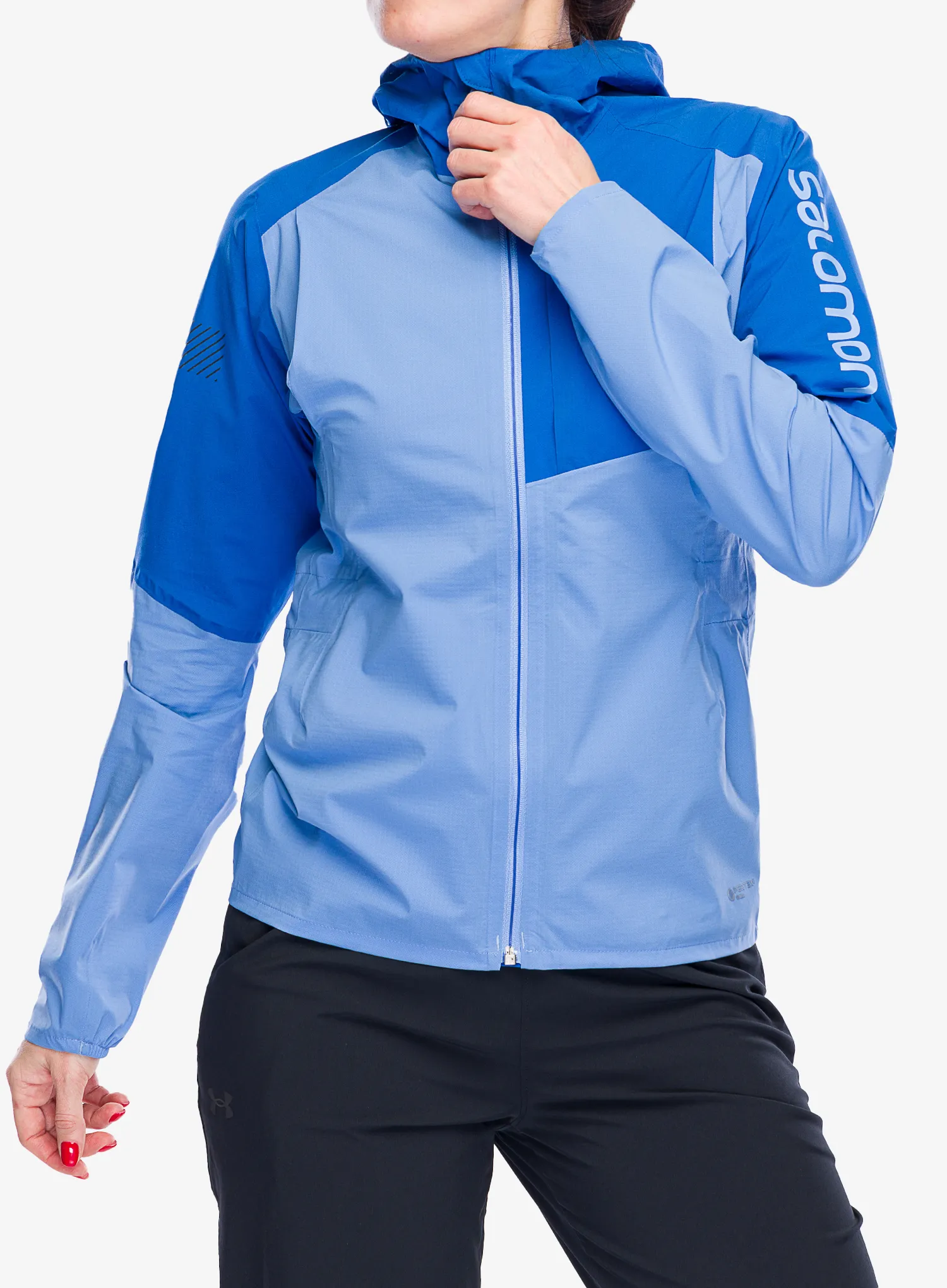 Куртка для бігу жіноча Salomon Bonatti Trail Jacket - provence/nautical blue