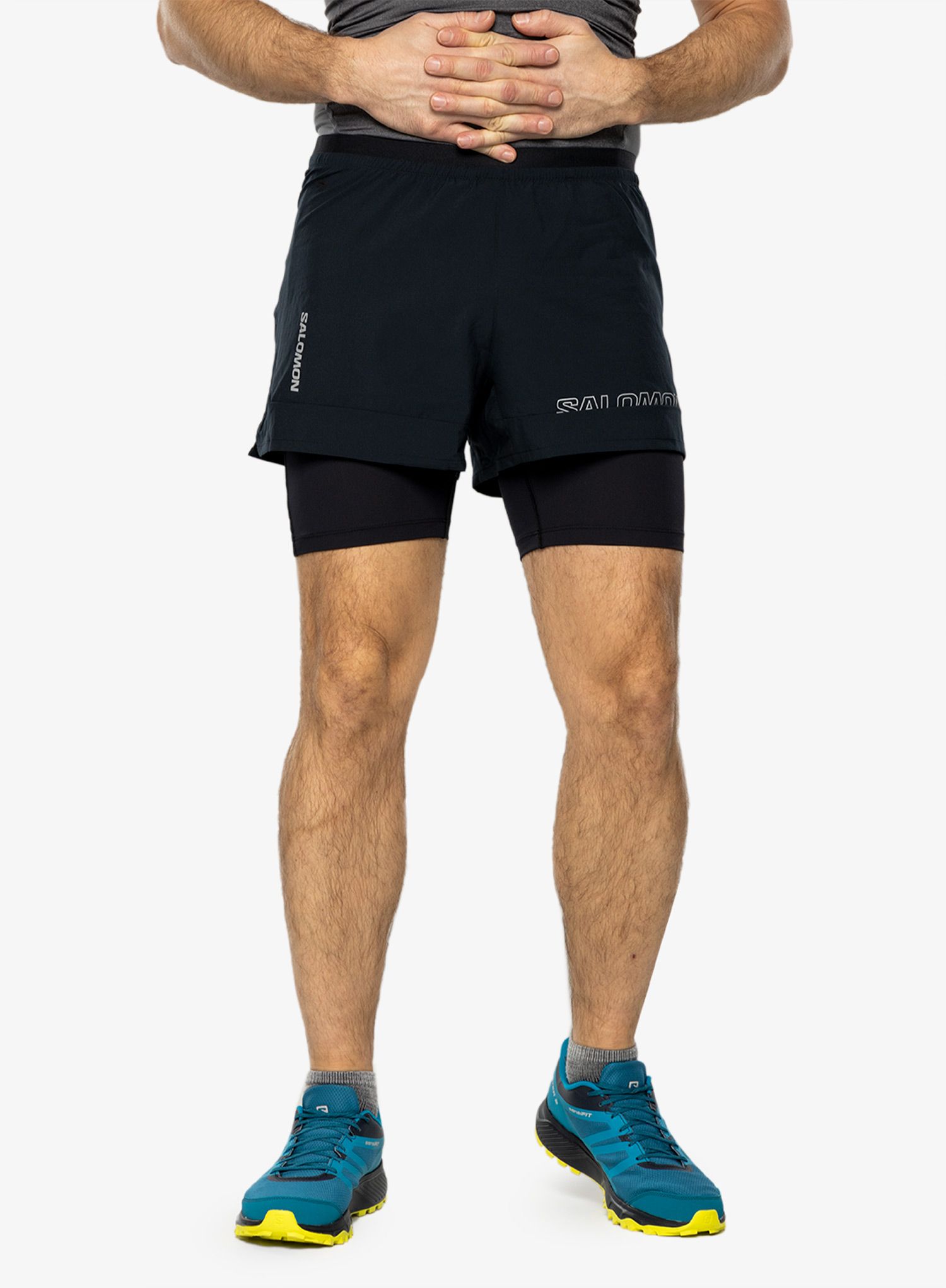 Шорти для бігу Salomon Cross 2in1 Shorts - deep black