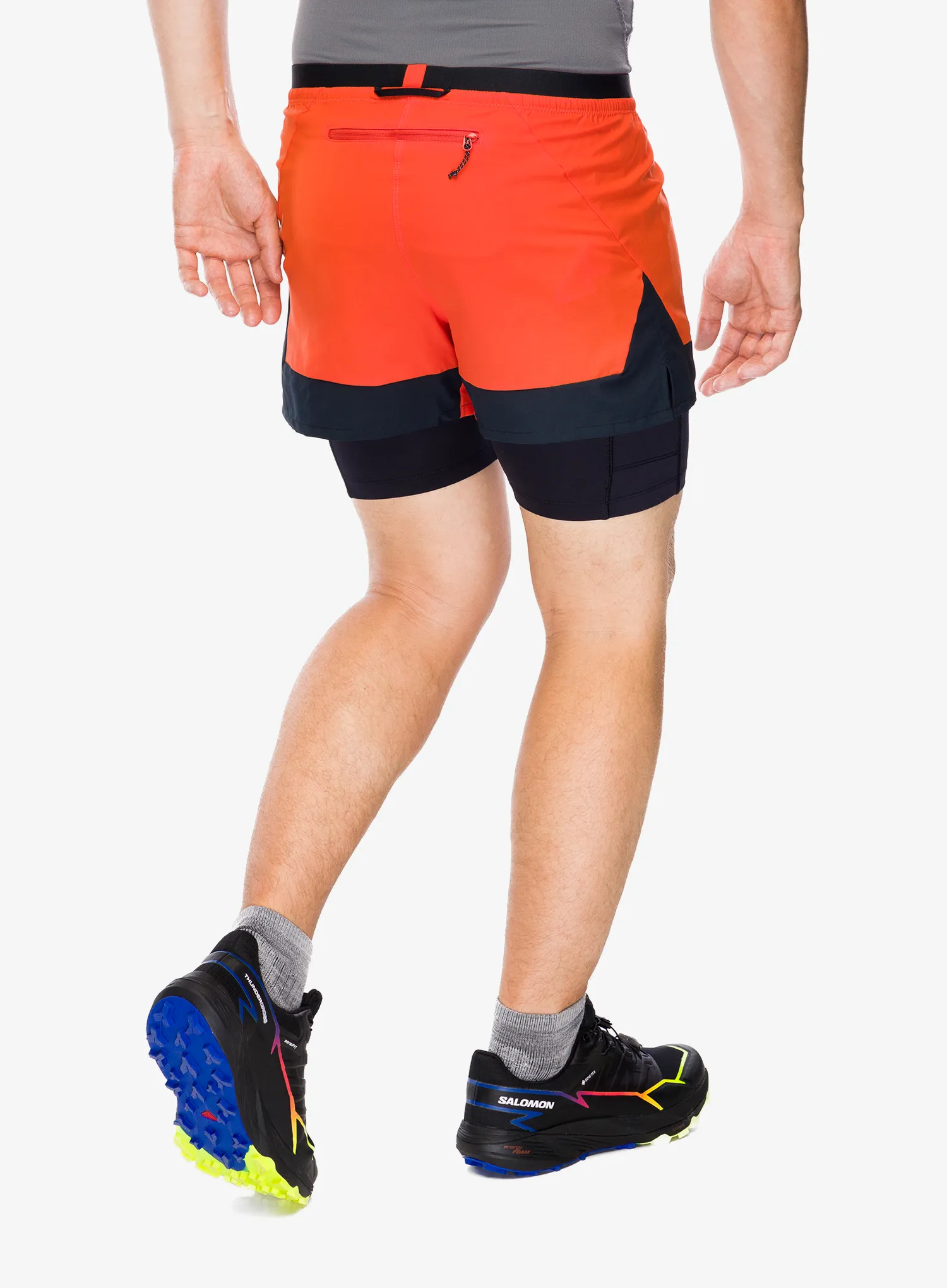 Шорти для бігу Salomon Cross 2in1 Shorts - tomato/deep black