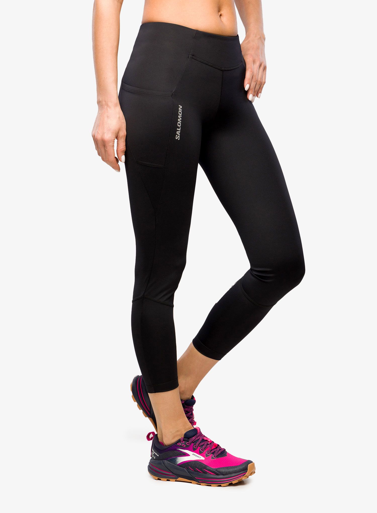 Штани для бігу жіночі Salomon Cross Run 25'' Tight - deep black