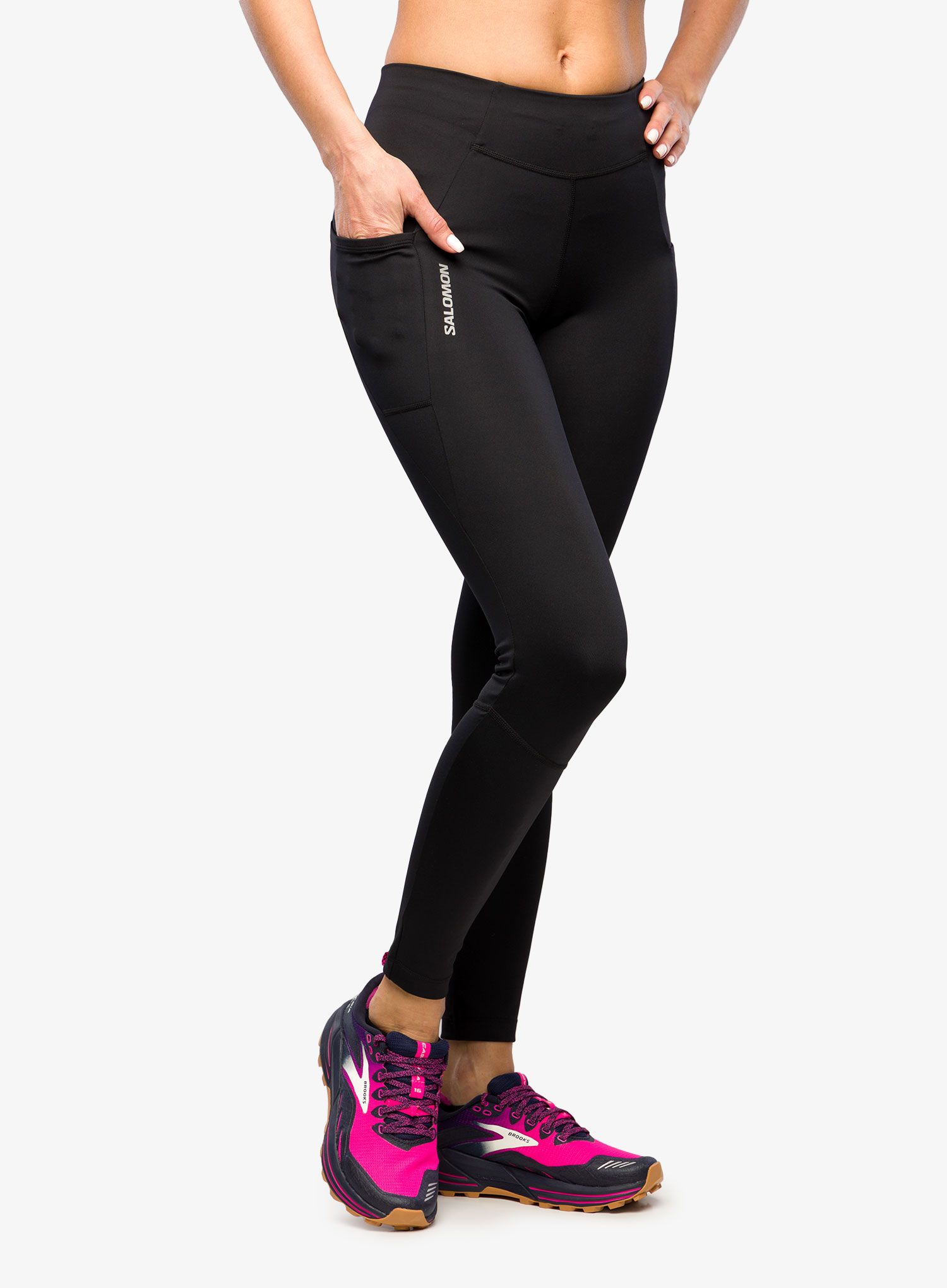 Штани для бігу жіночі Salomon Cross Run 28 Tight - deep black