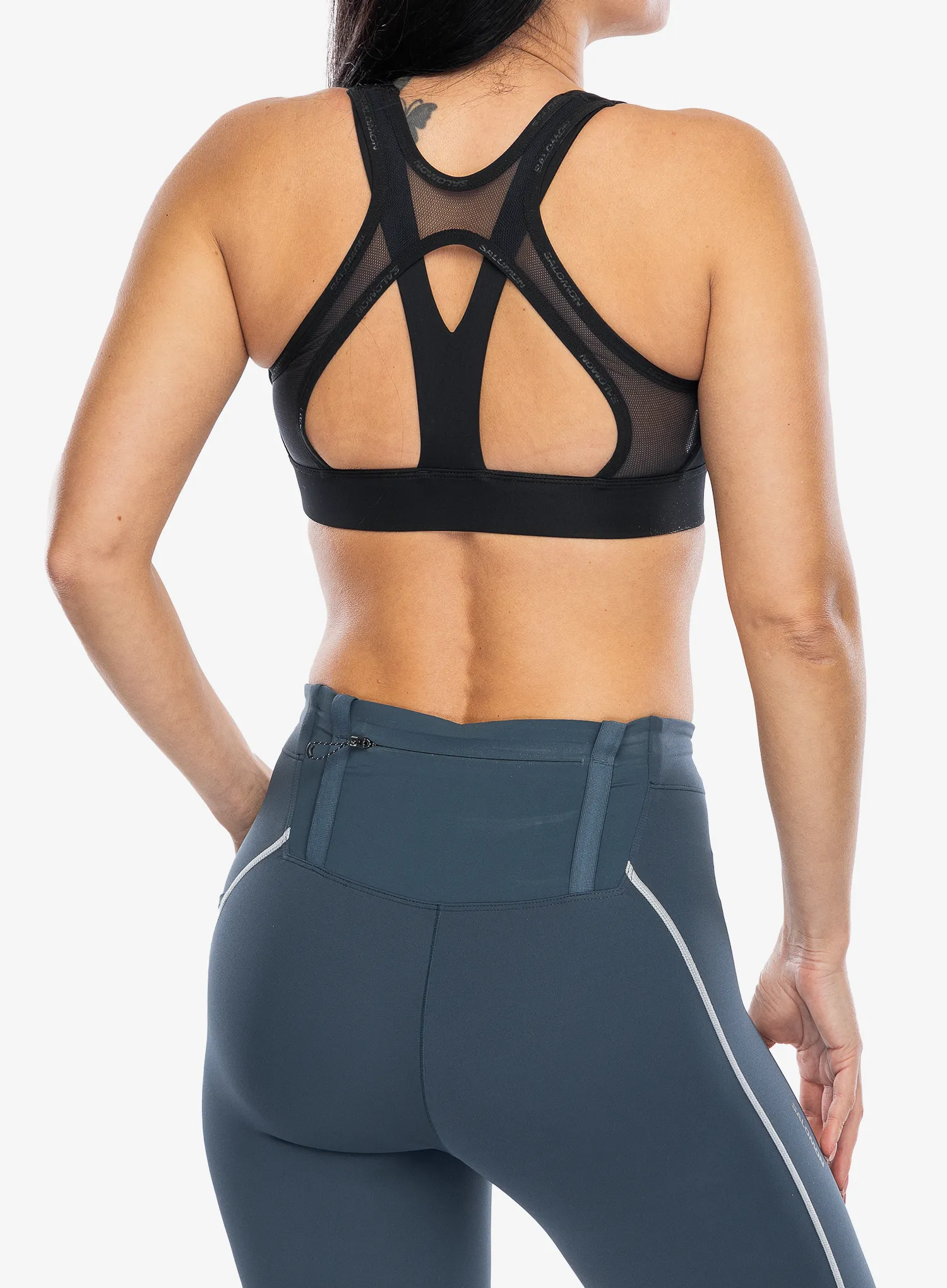 Топ спортивний Salomon Cross Run Bra - deep black