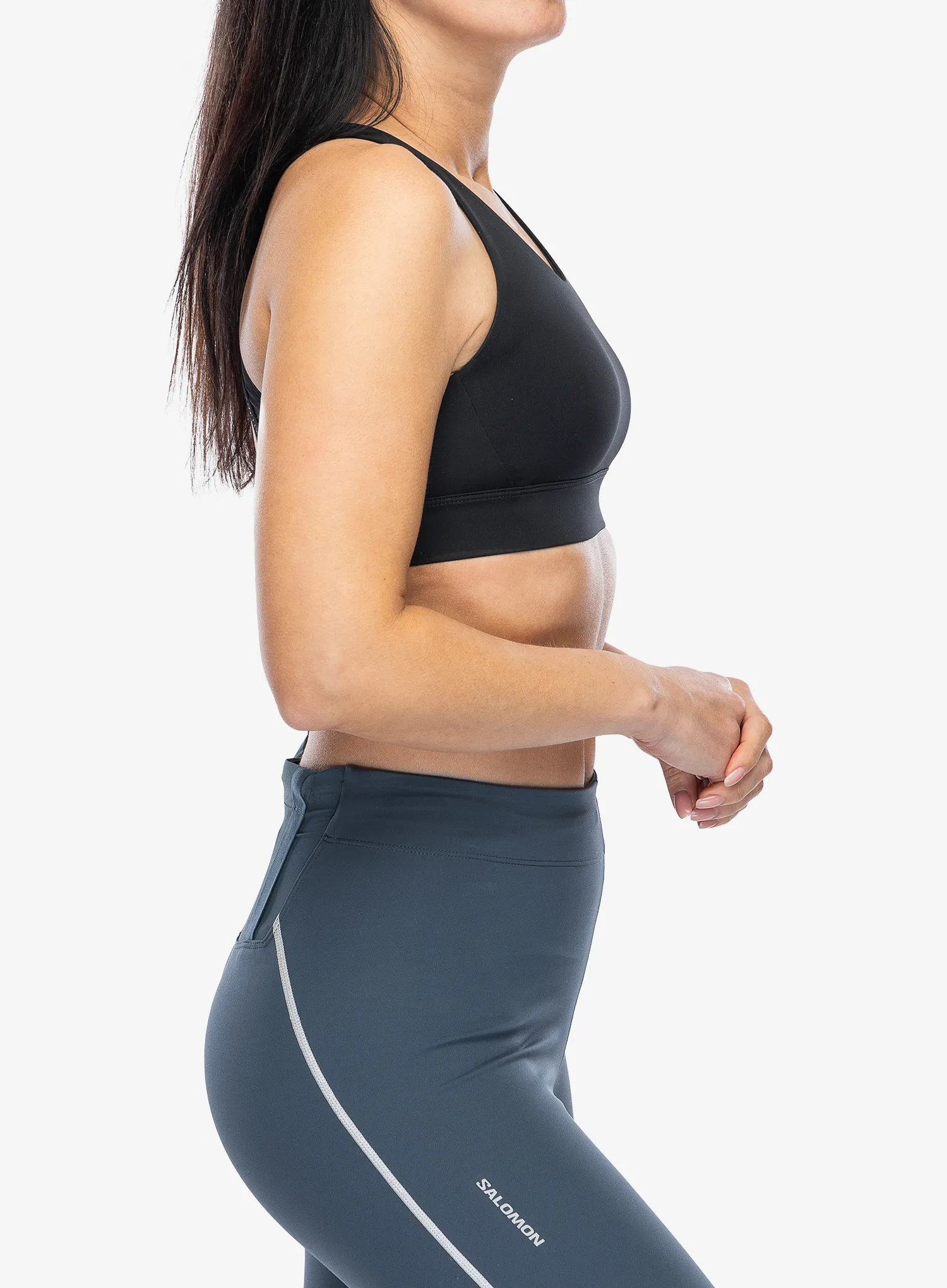 Топ спортивний Salomon Cross Run Bra - deep black