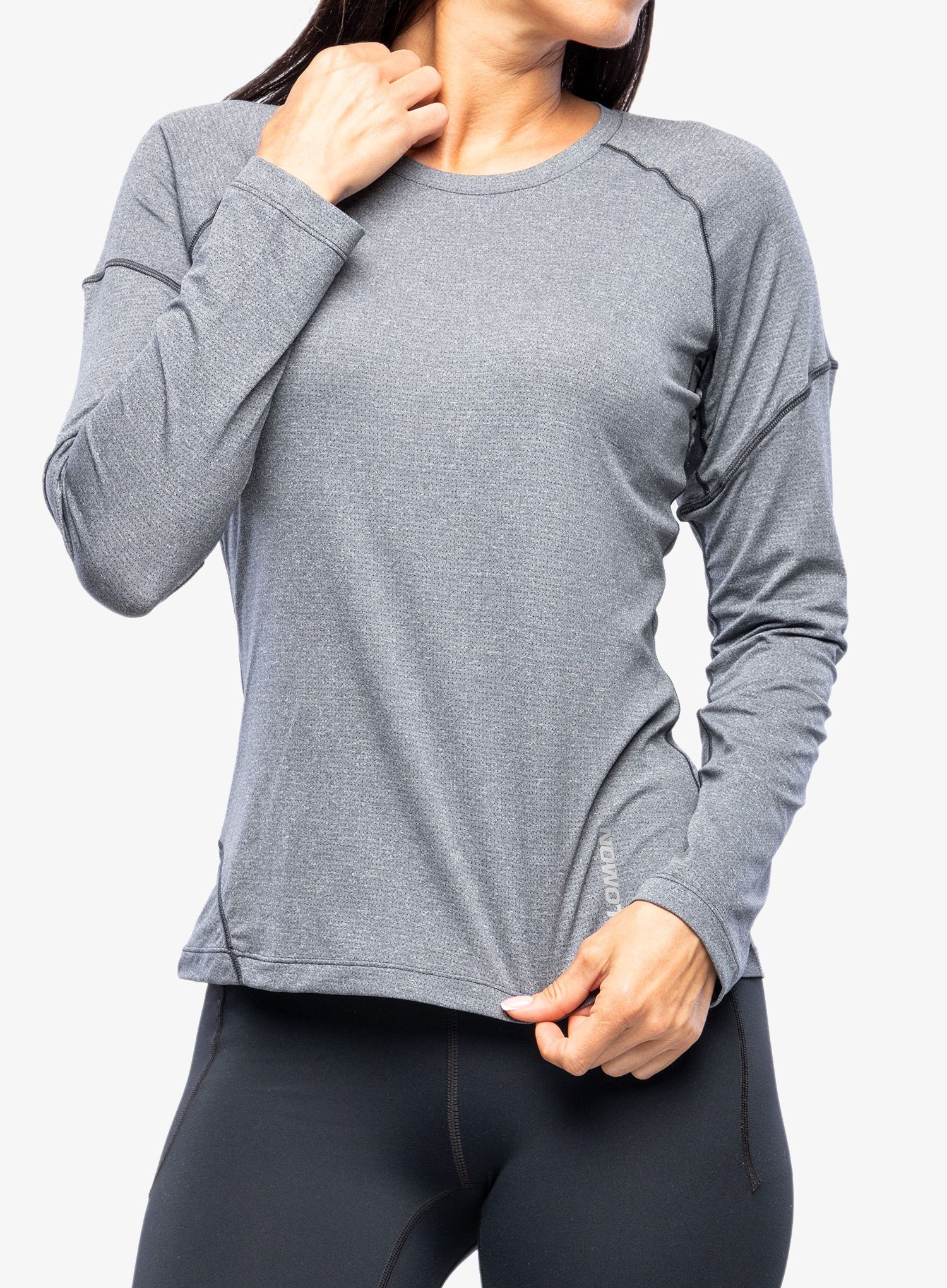 Кофта жіноча без каптура Salomon Cross Run LS Tee - black