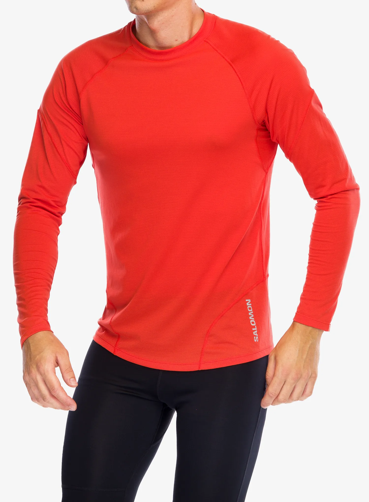 Кофта для бігу Salomon Cross Run LS Tee - cherry tomat