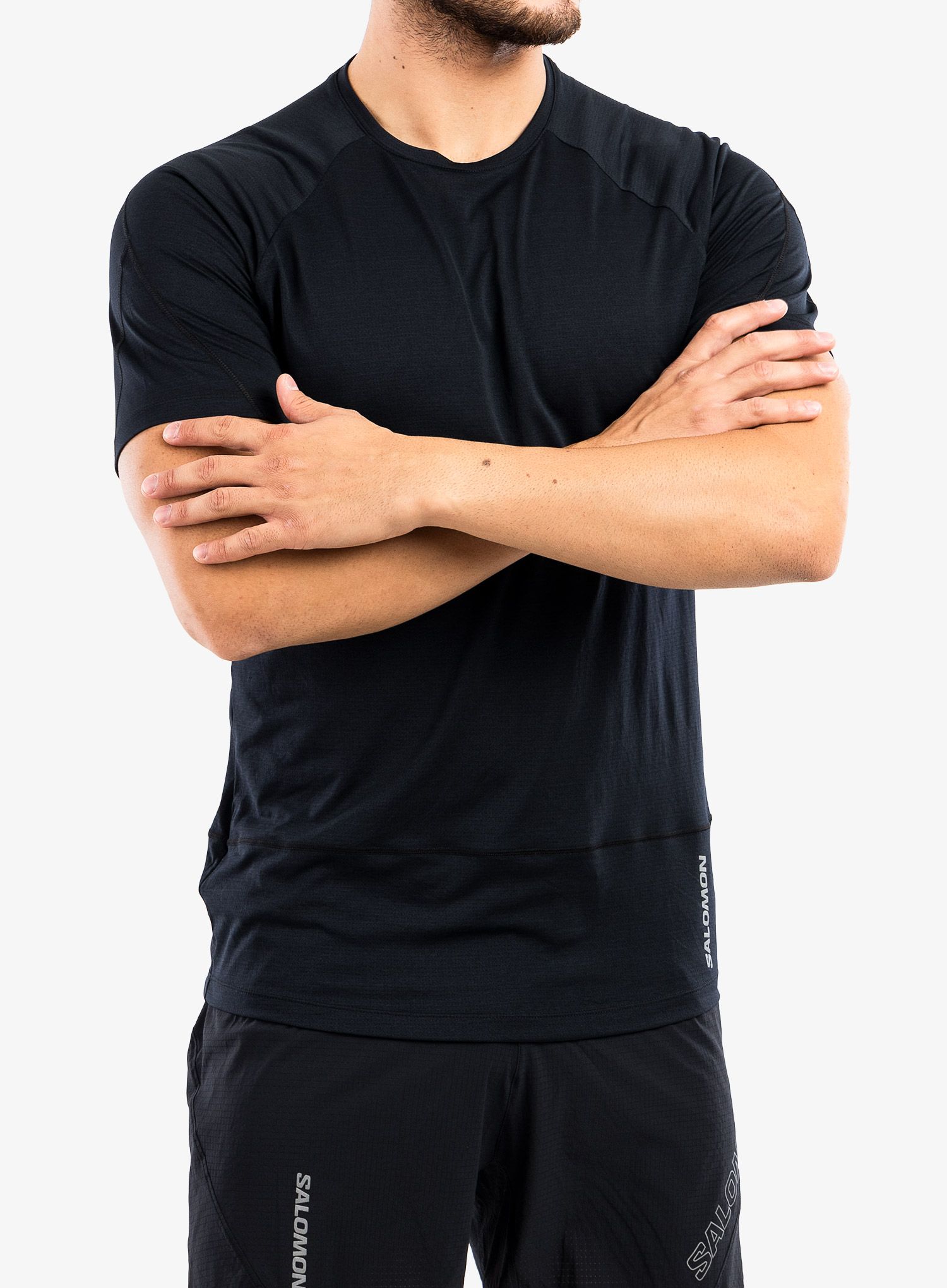Футболка для бігу Salomon Cross Run SS Tee - deep black