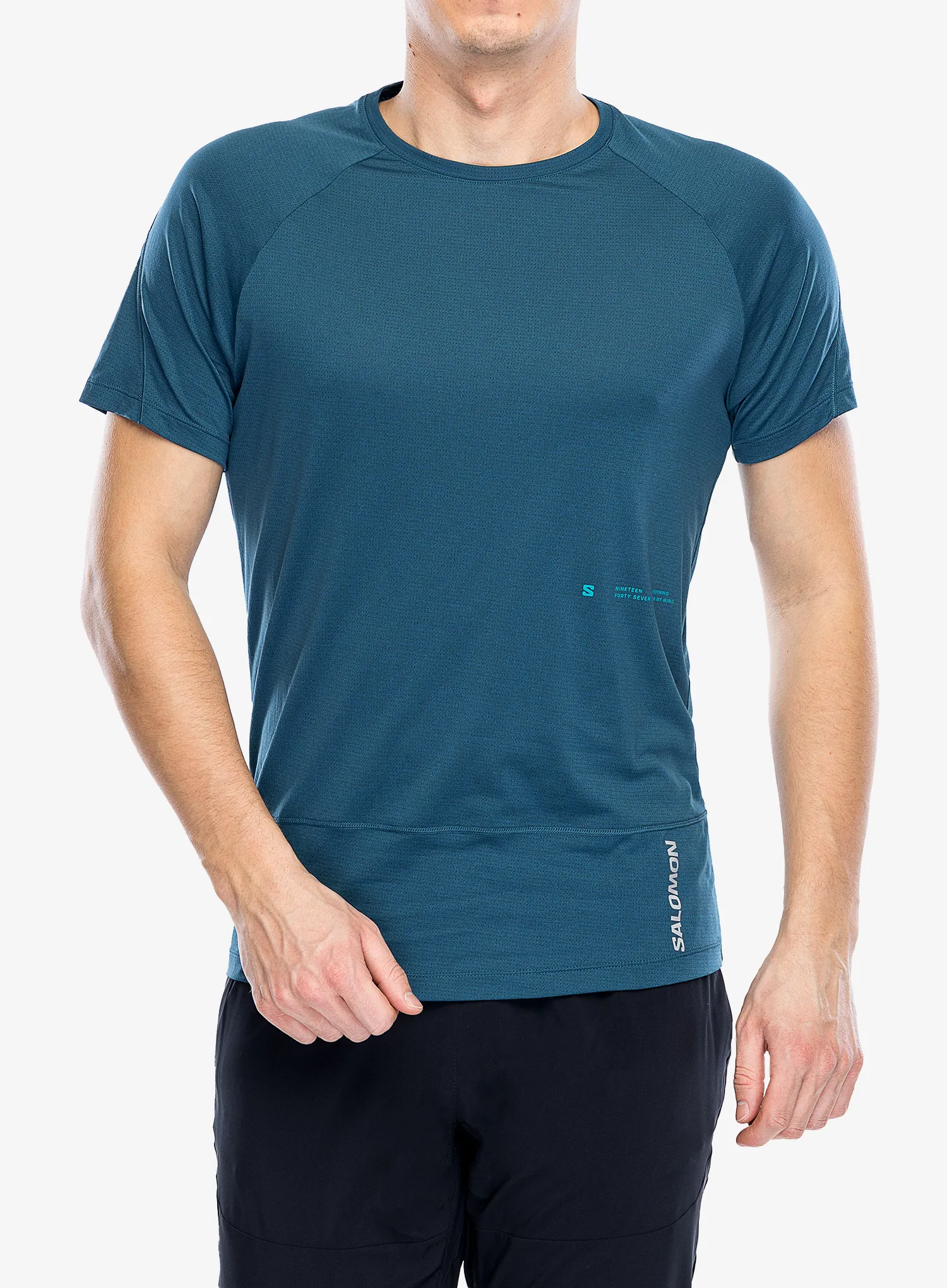 Швидковисихаюча футболка Salomon Cross Run S/S GFX - deep dive