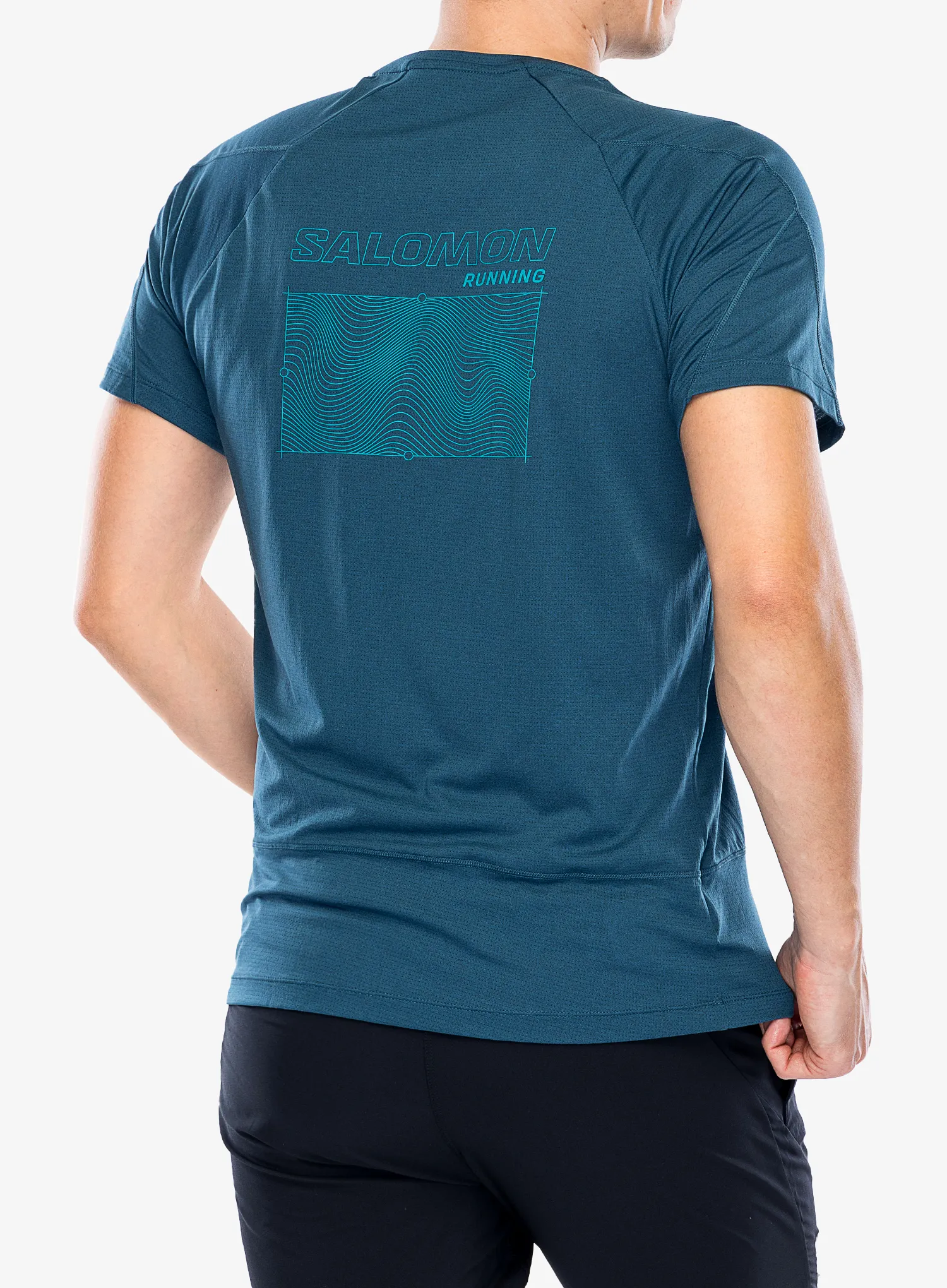 Швидковисихаюча футболка Salomon Cross Run S/S GFX - deep dive