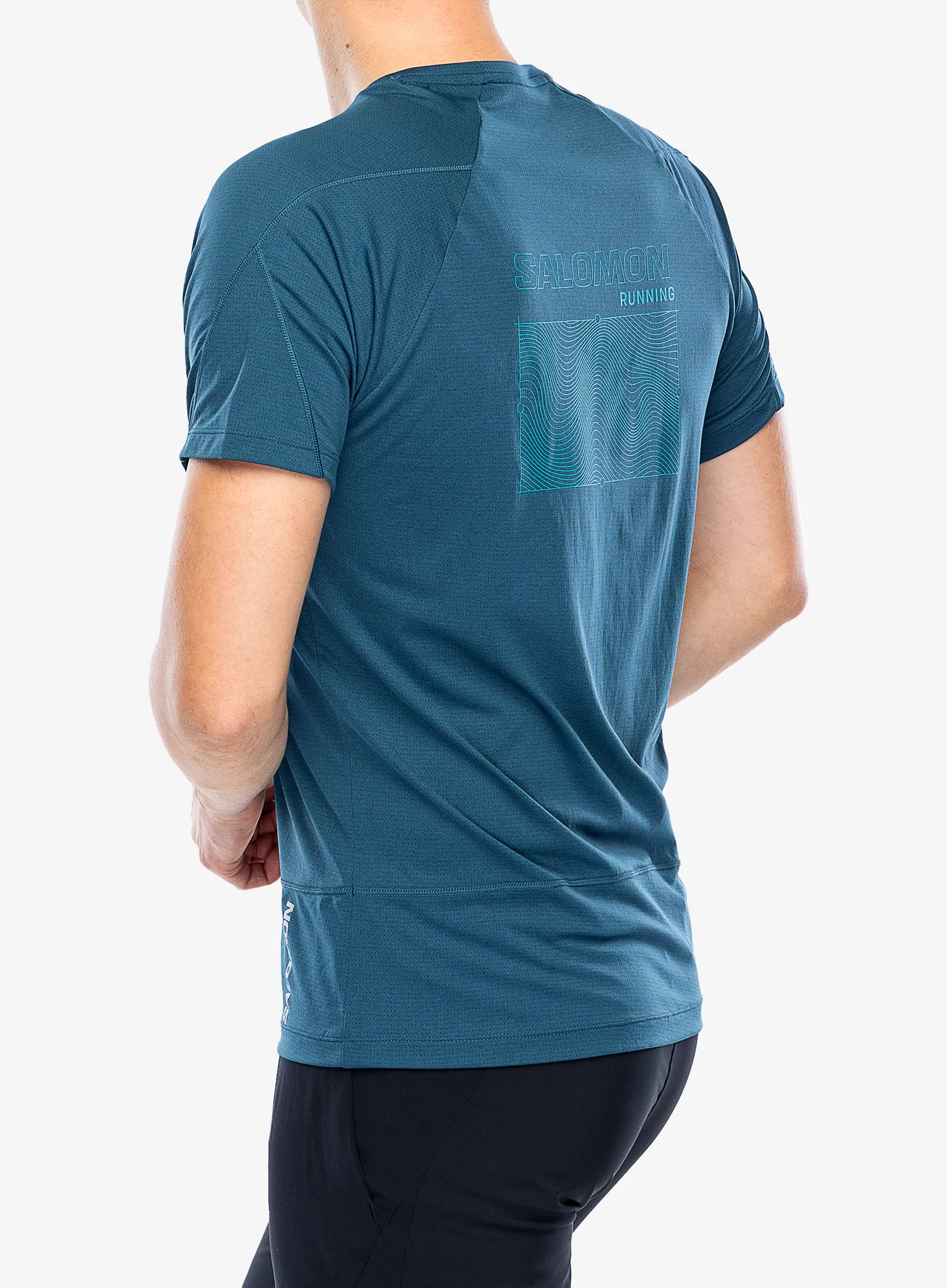 Швидковисихаюча футболка Salomon Cross Run S/S GFX - deep dive