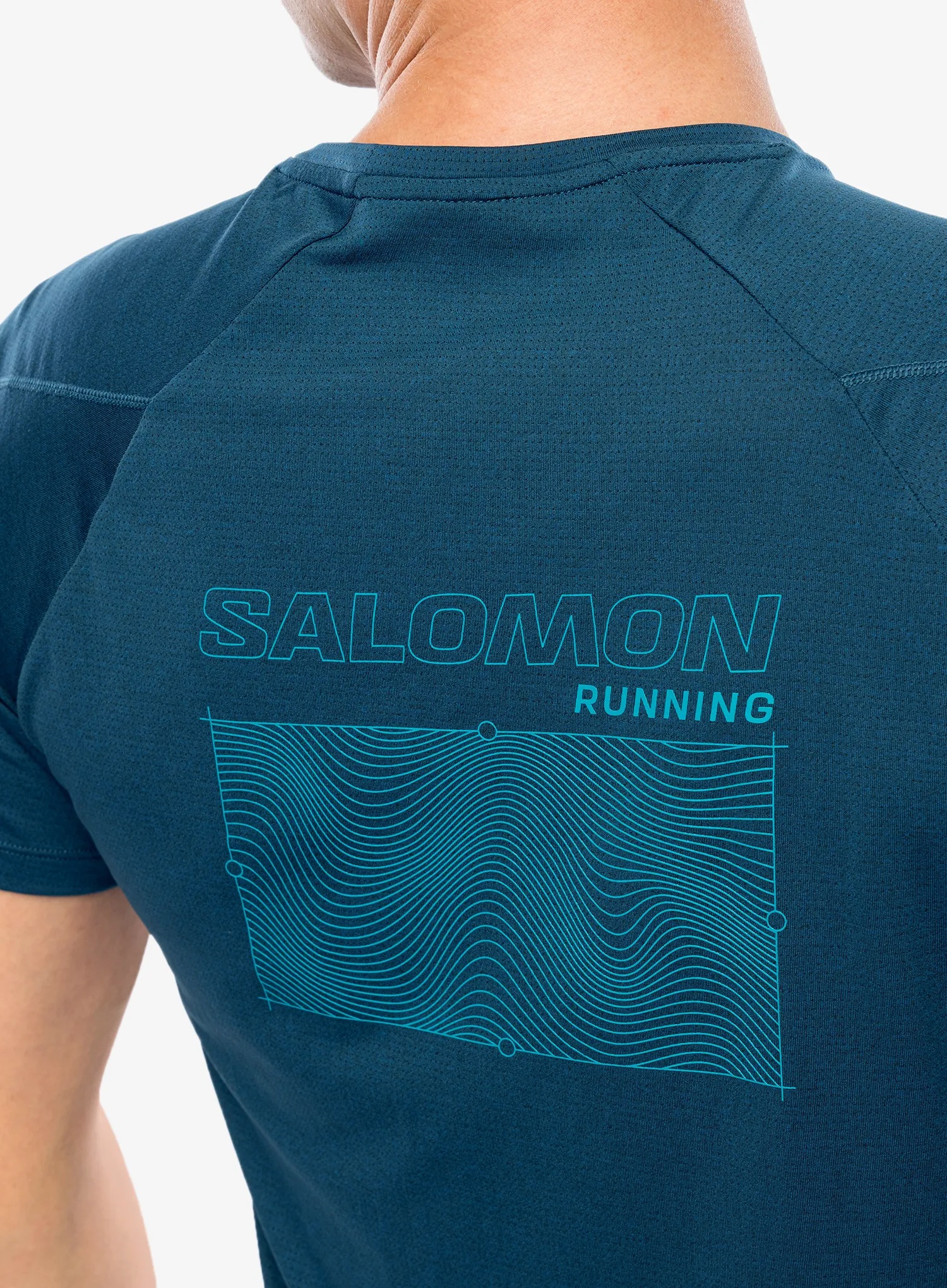 Швидковисихаюча футболка Salomon Cross Run S/S GFX - deep dive