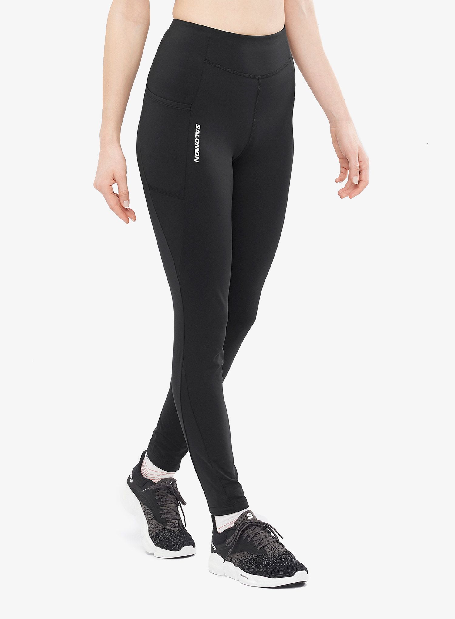 Штани для бігу жіночі Salomon Cross Warm Tight - deep black