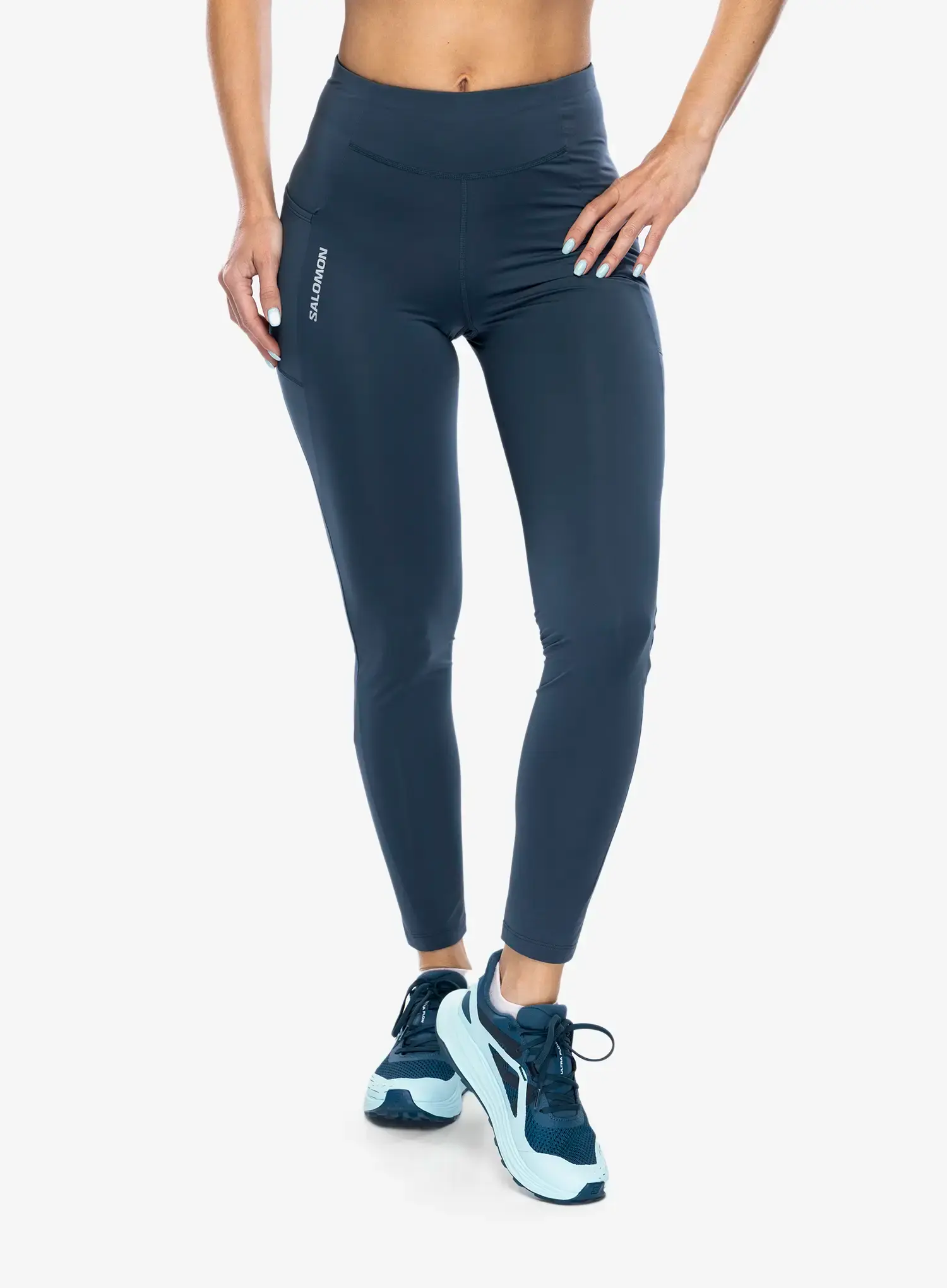 Штани для бігу жіночі Salomon Cross Warm Tight - midnight navy