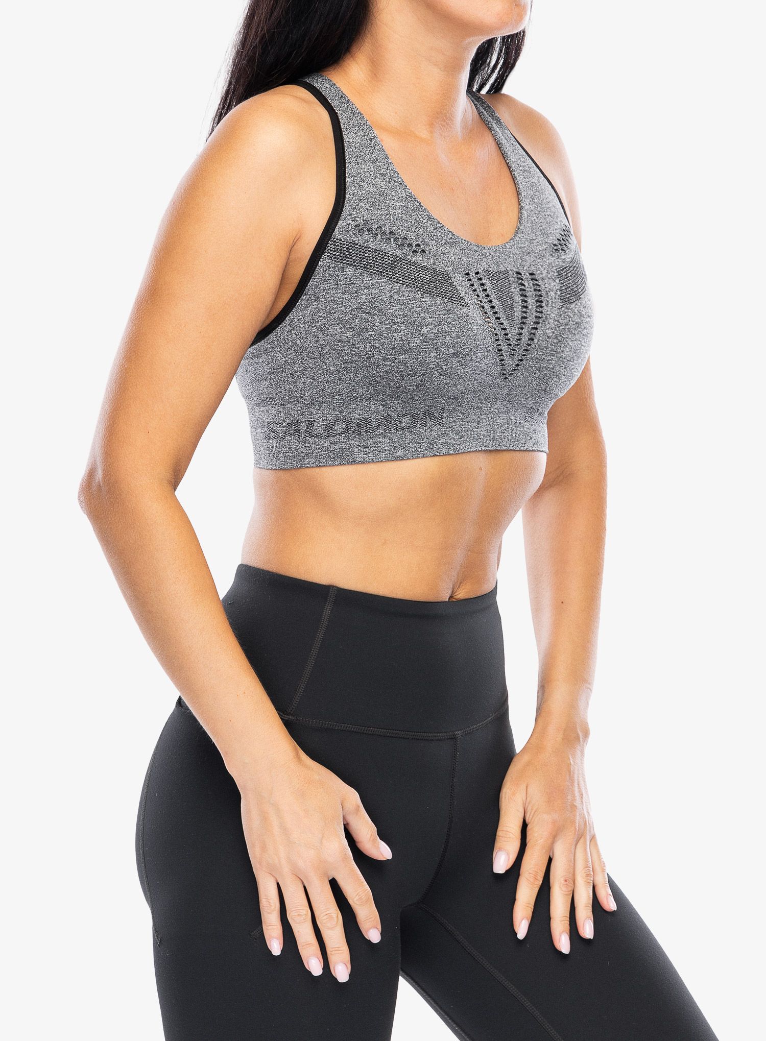 Бюстгальтер спортивний Salomon Elevate Move On Bra - deep black/heather