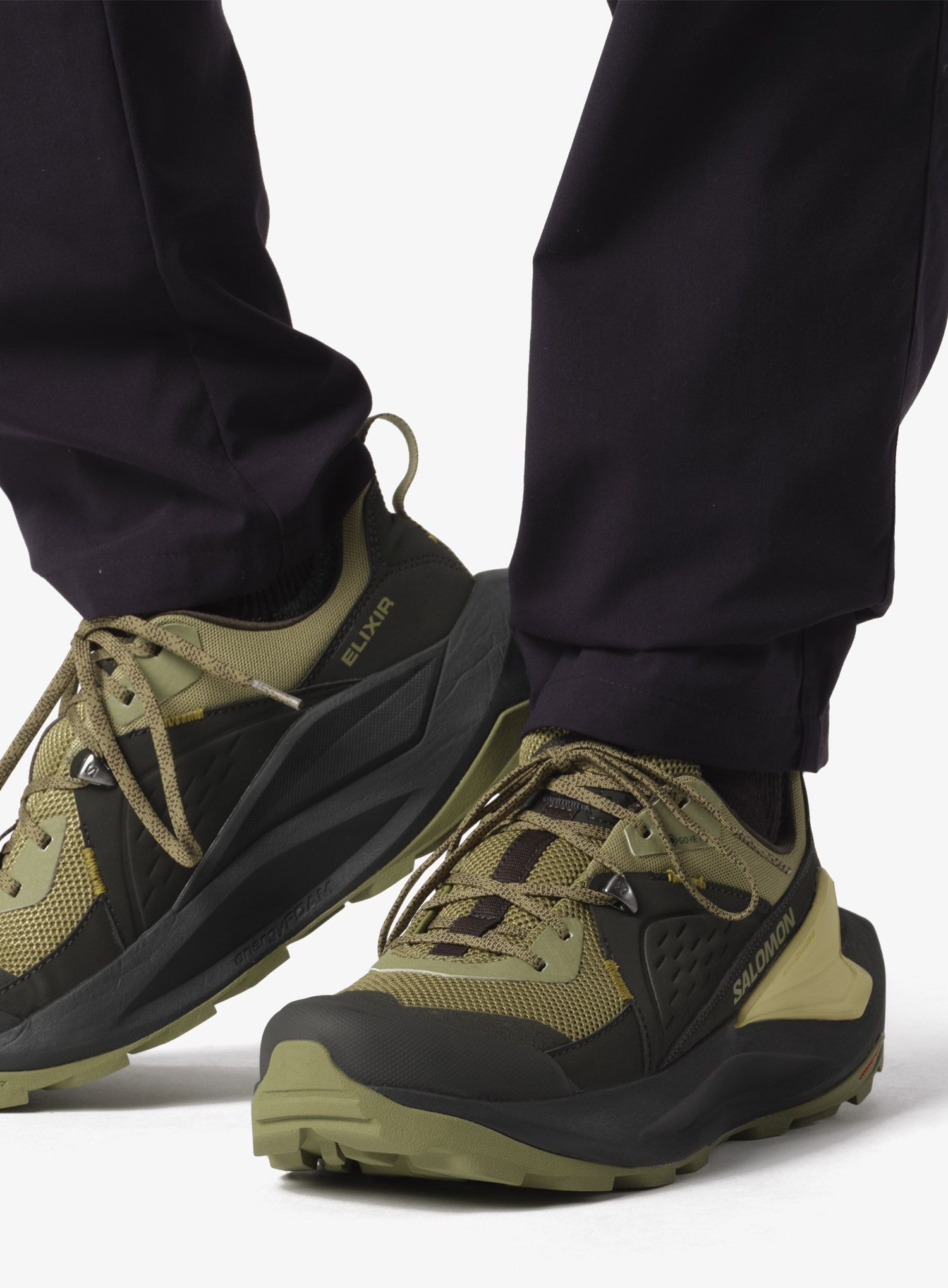 Черевики туристичні Salomon Elixir GTX - black/herb/moss