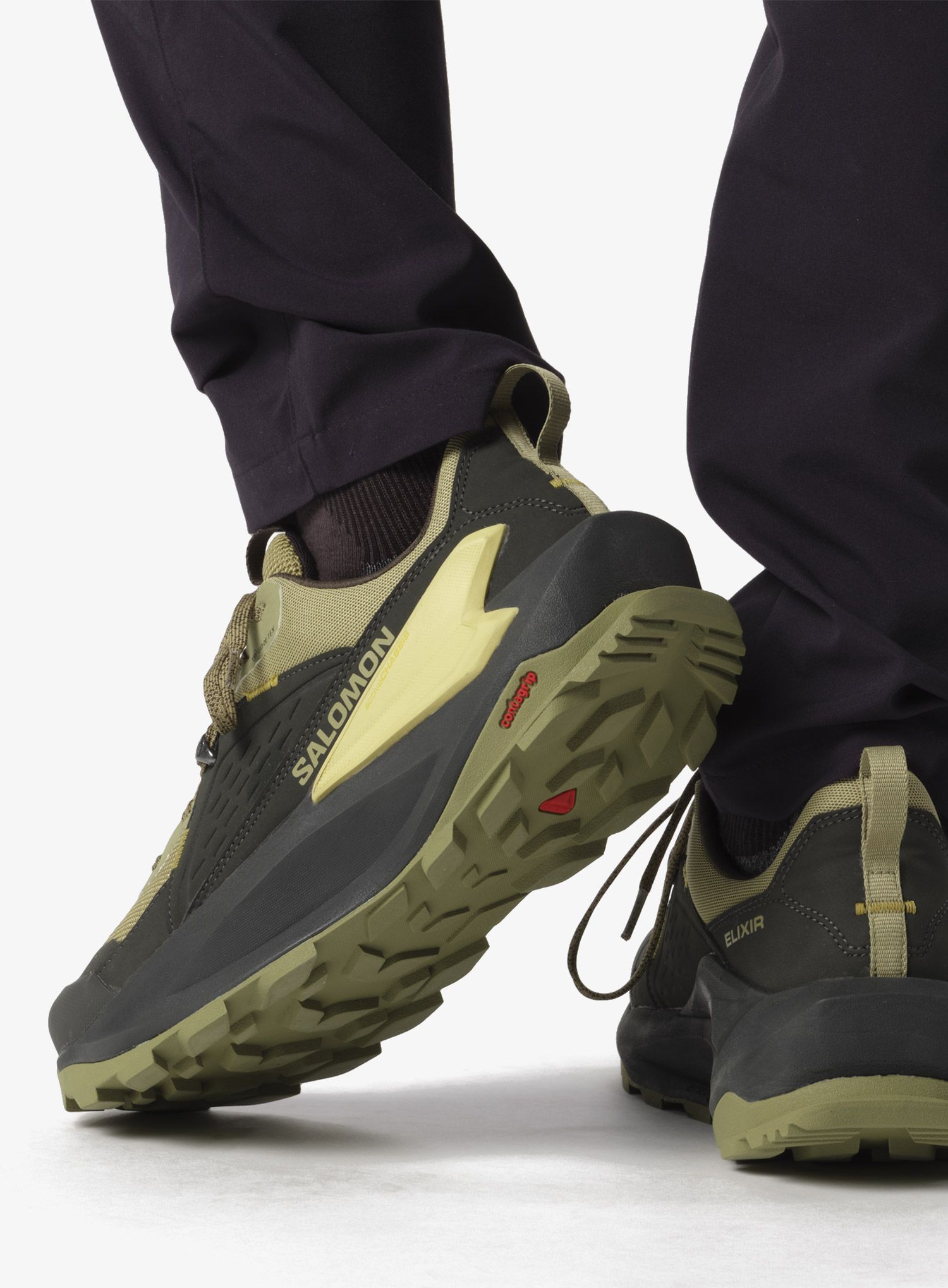 Черевики туристичні Salomon Elixir GTX - black/herb/moss