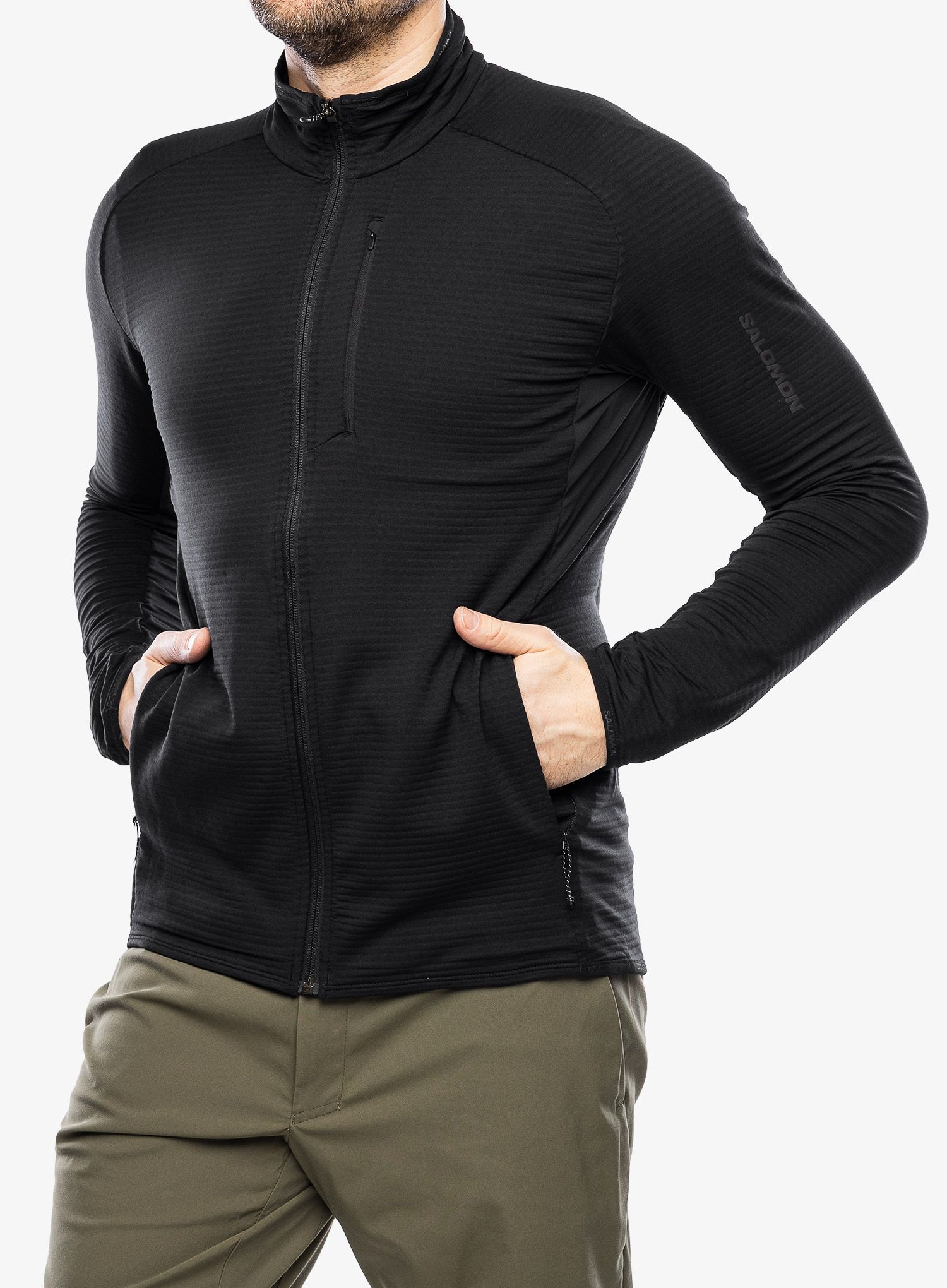 Кофта на замку Salomon Essential Ltwarm FZ - deep black