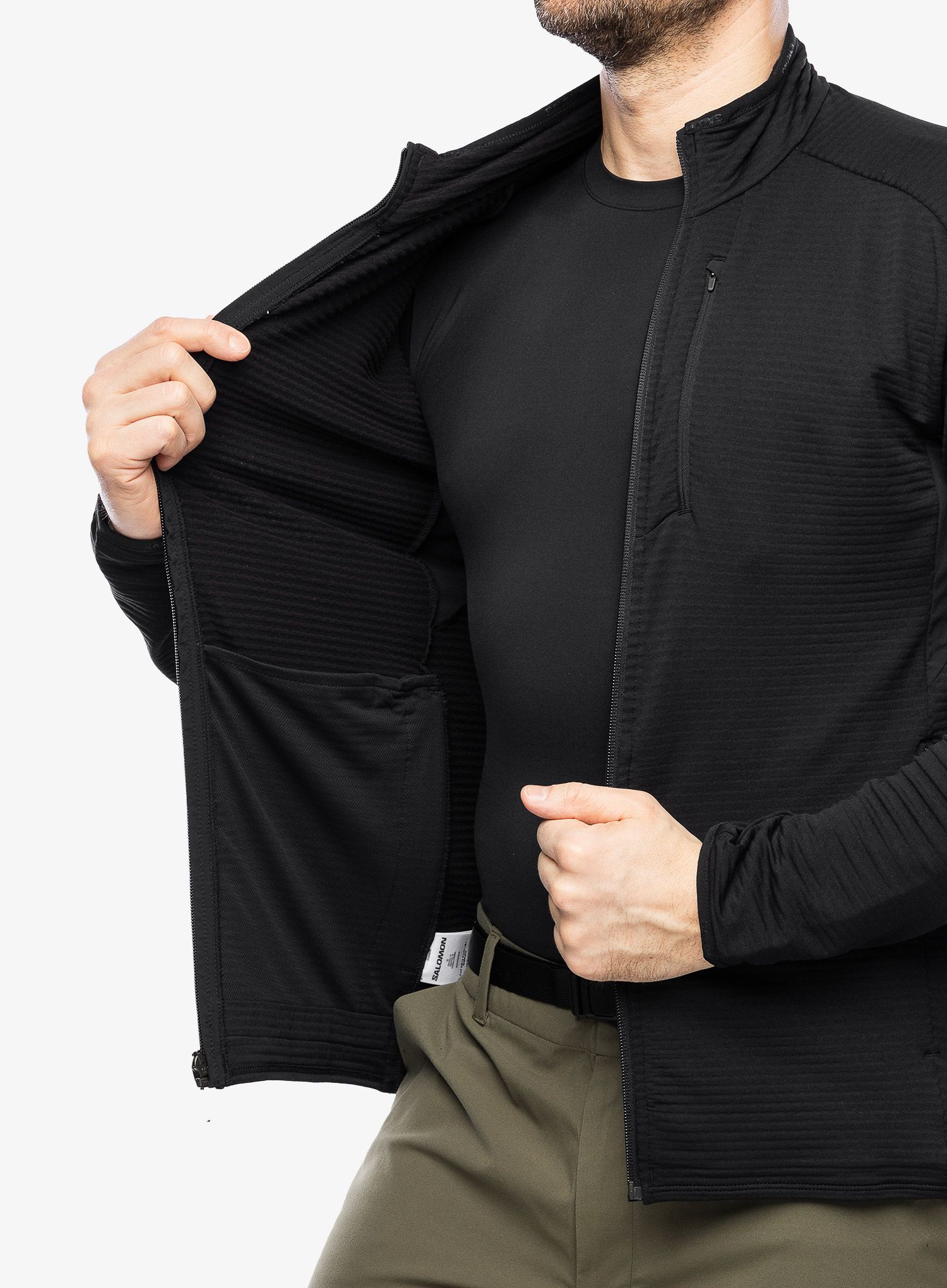 Кофта на замку Salomon Essential Ltwarm FZ - deep black