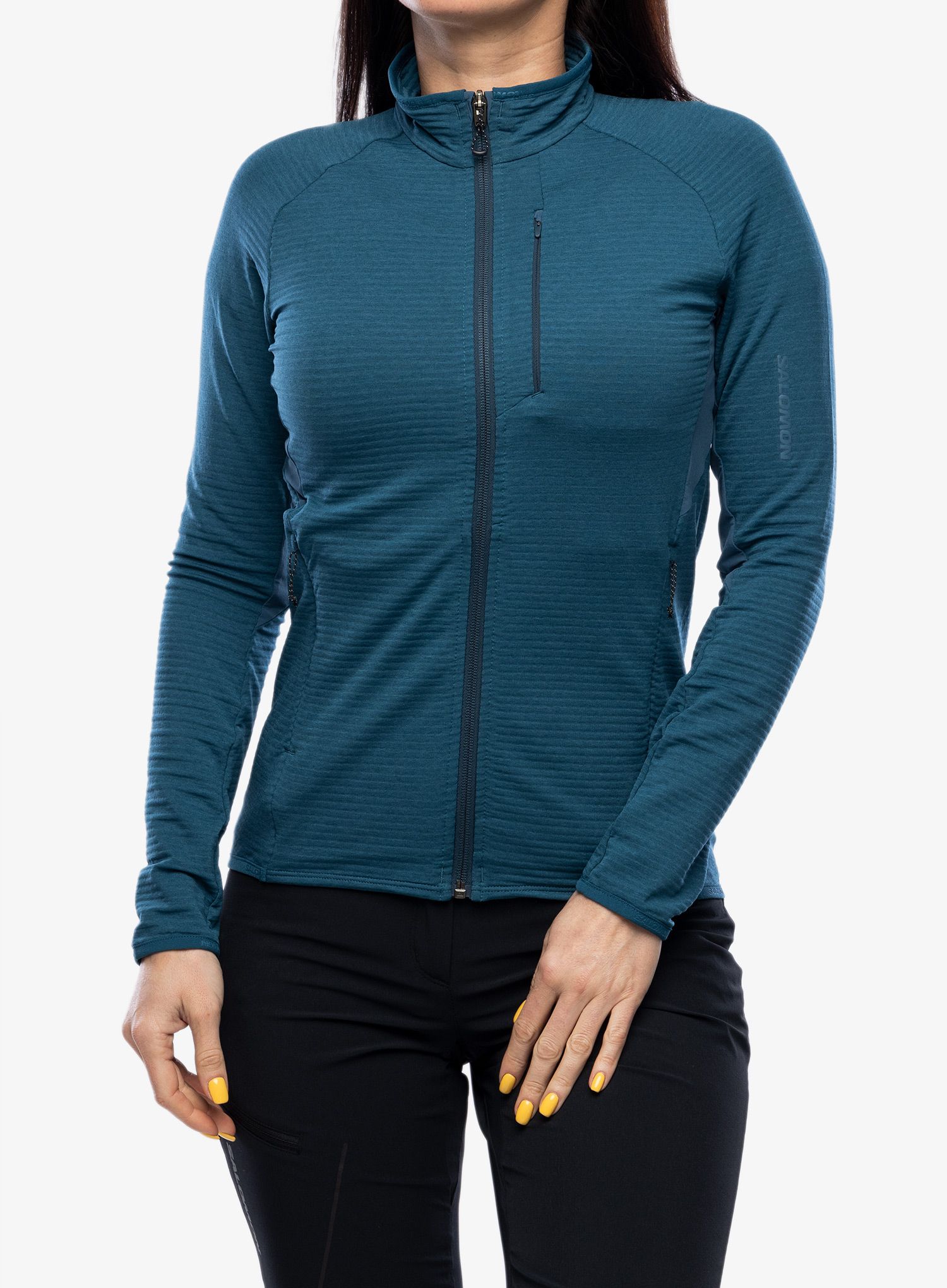 Кофта жіноча без каптура Salomon Essential Ltwarm FZ - deep dive