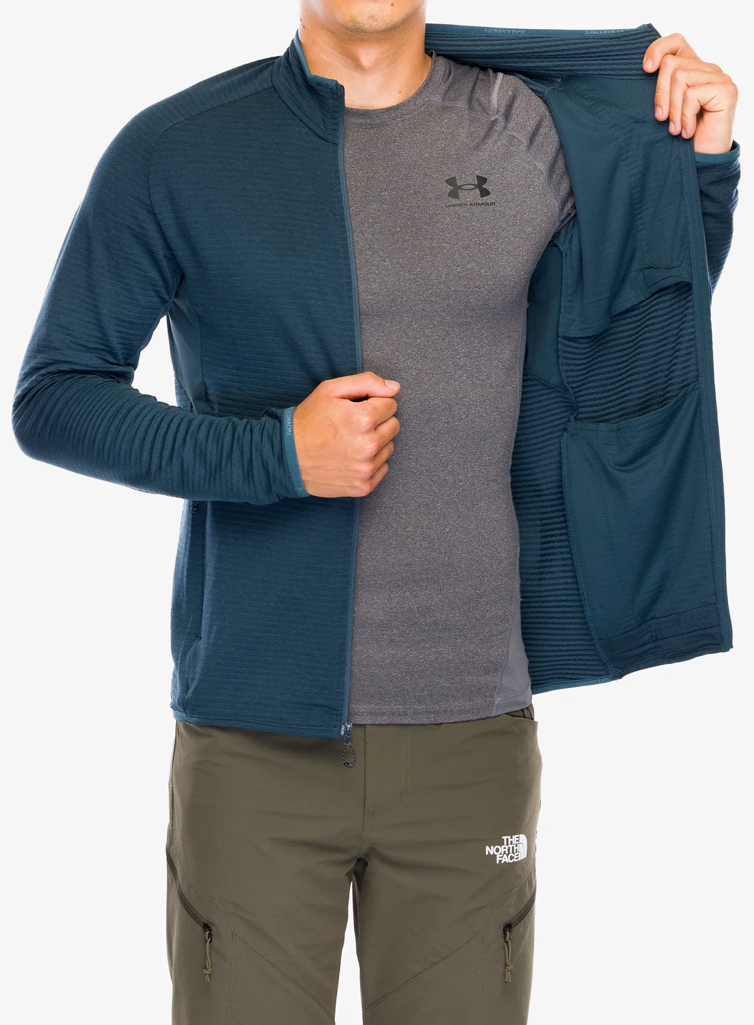 Кофта на замку Salomon Essential Ltwarm FZ - midnight navy