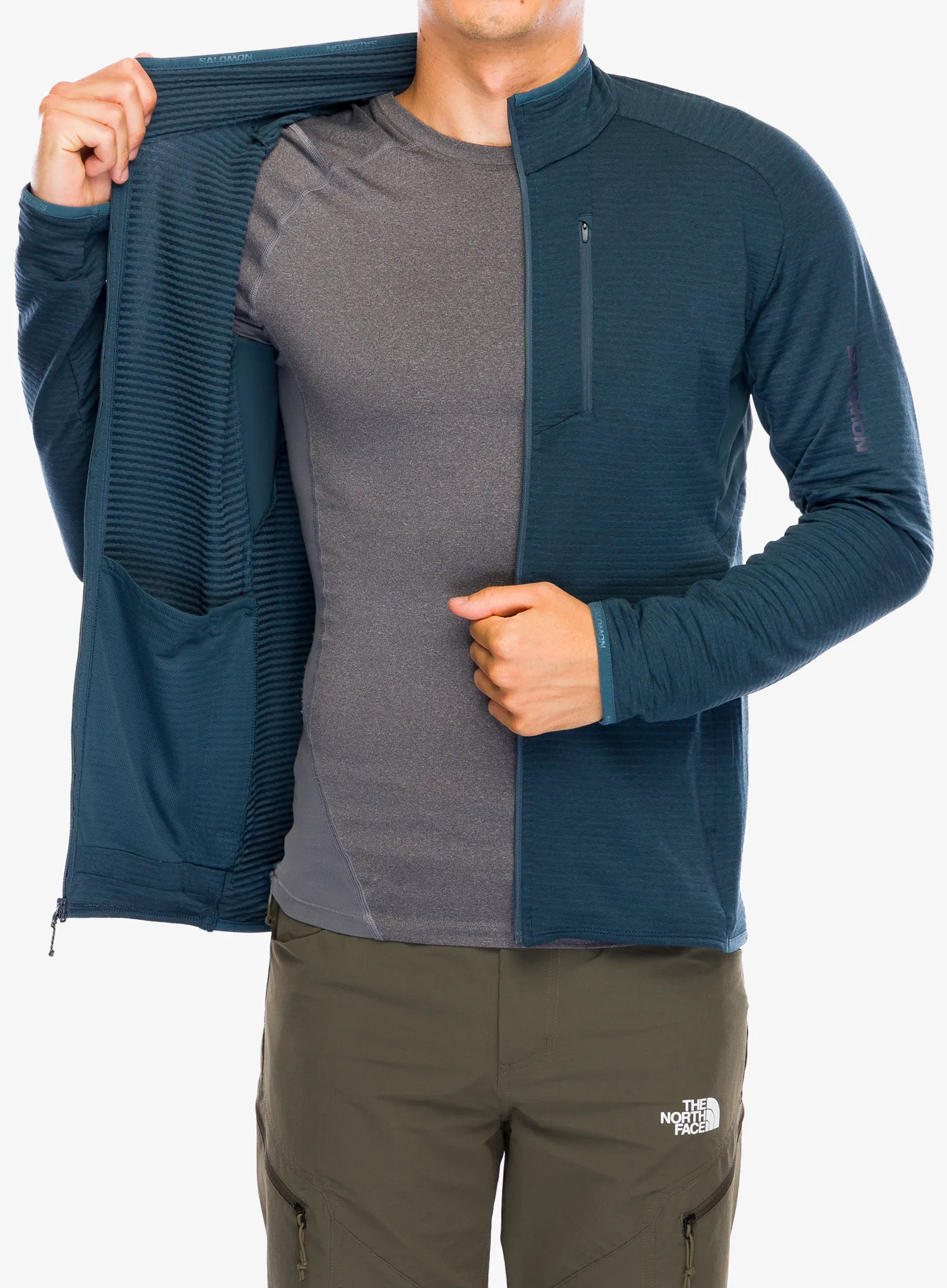Кофта на замку Salomon Essential Ltwarm FZ - midnight navy