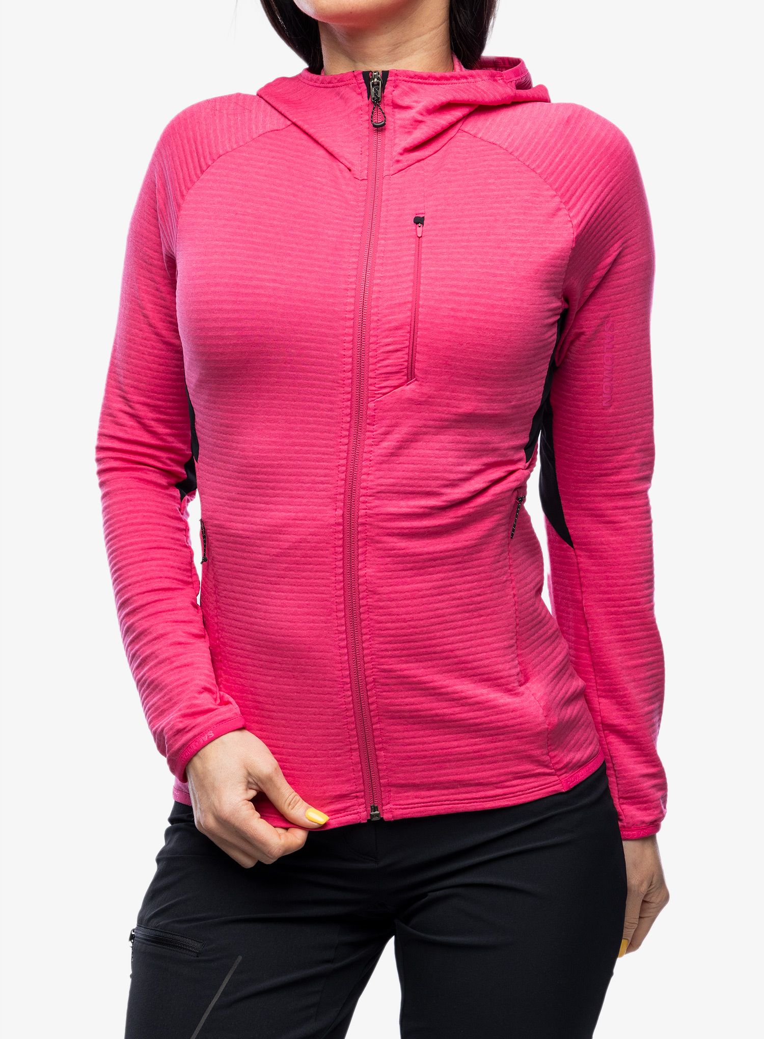 Кофта на замку жіноча Salomon Essential Ltwarm FZ HD - beetroot purple