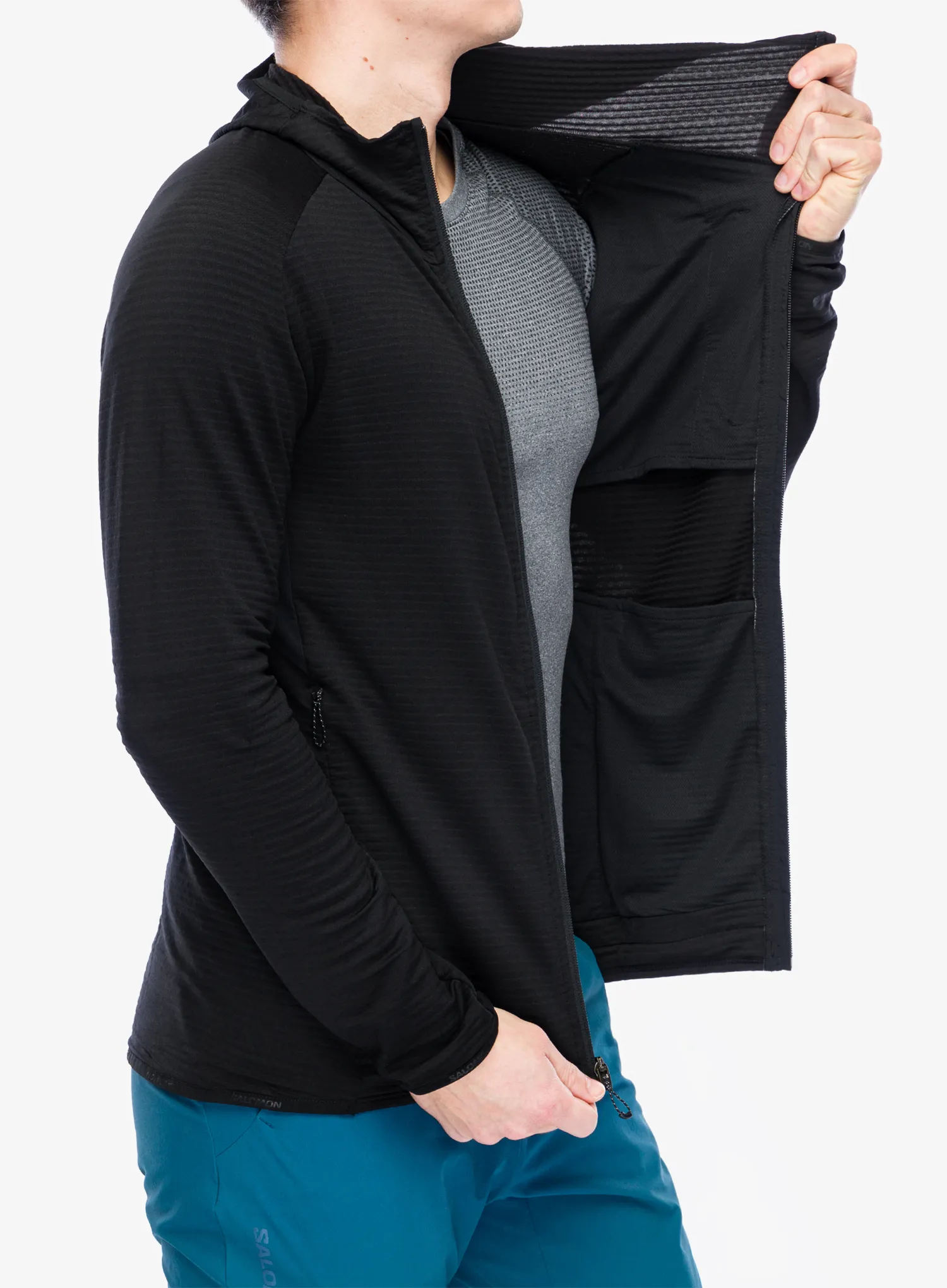 Кофта з каптуром Salomon Essential Ltwarm HD - deep black