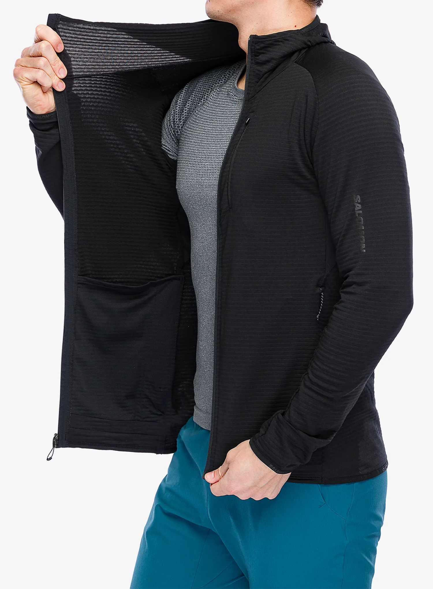 Кофта з каптуром Salomon Essential Ltwarm HD - deep black