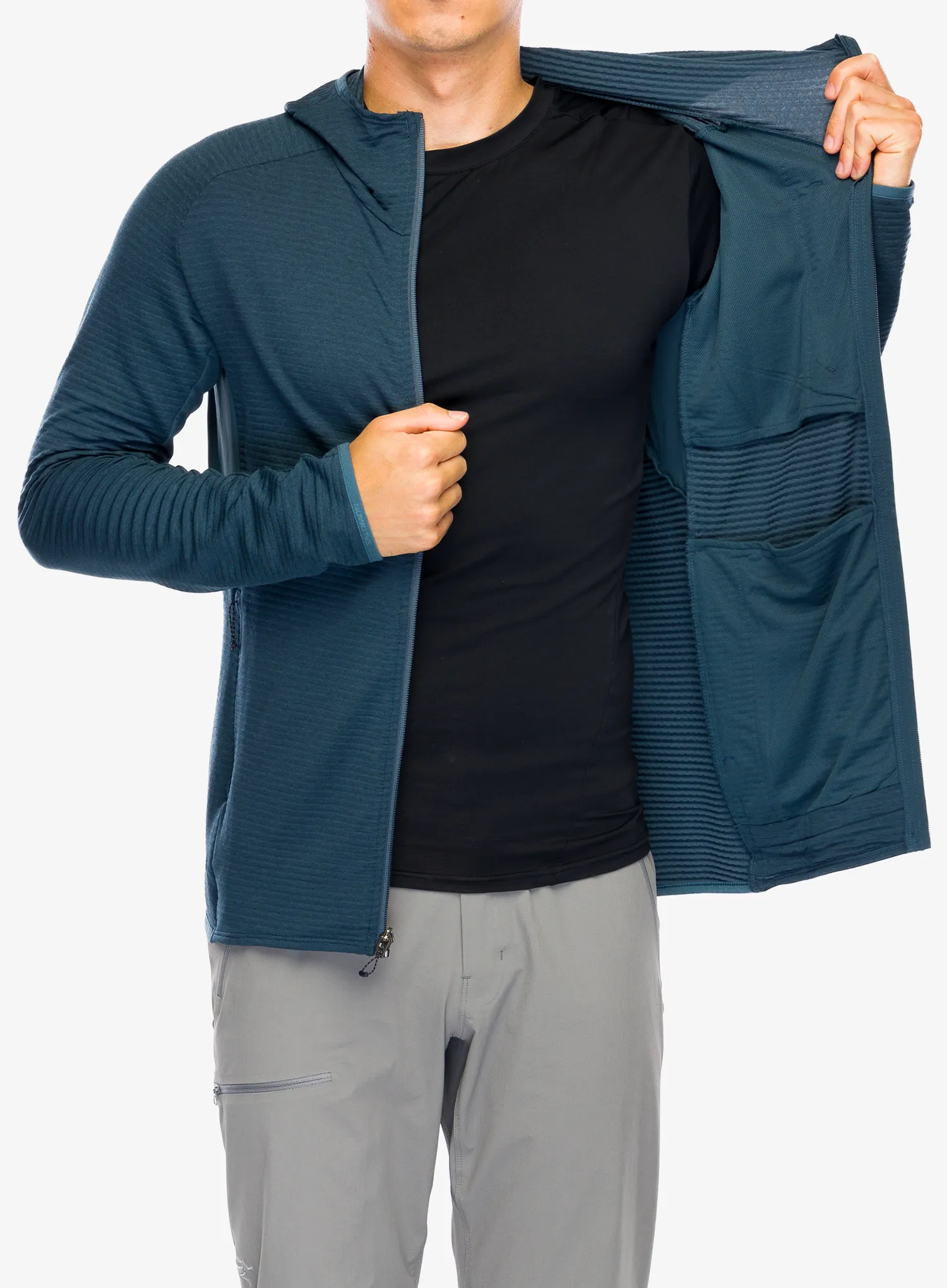 Кофта з каптуром Salomon Essential Ltwarm HD - midnight navy