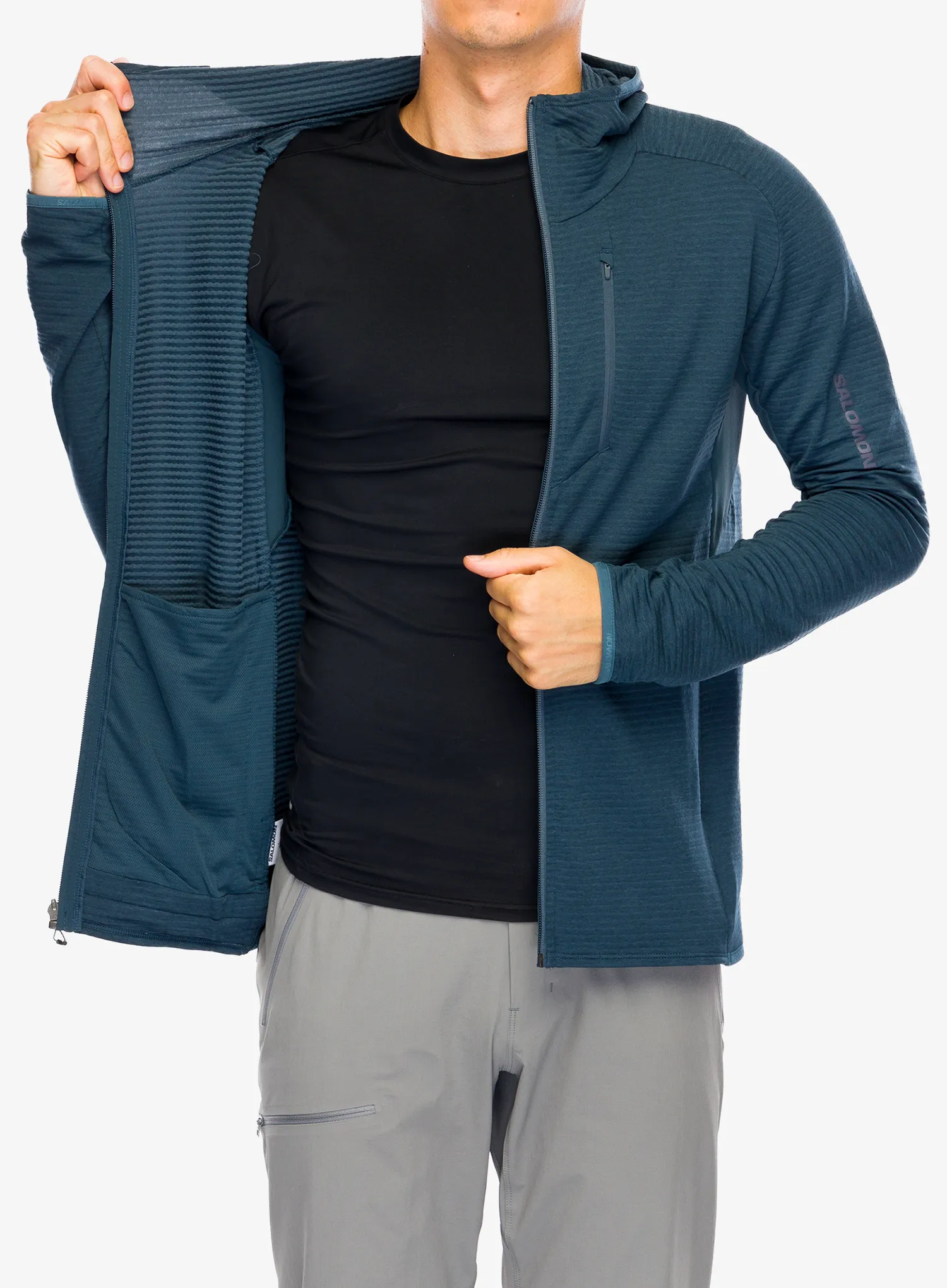 Кофта з каптуром Salomon Essential Ltwarm HD - midnight navy