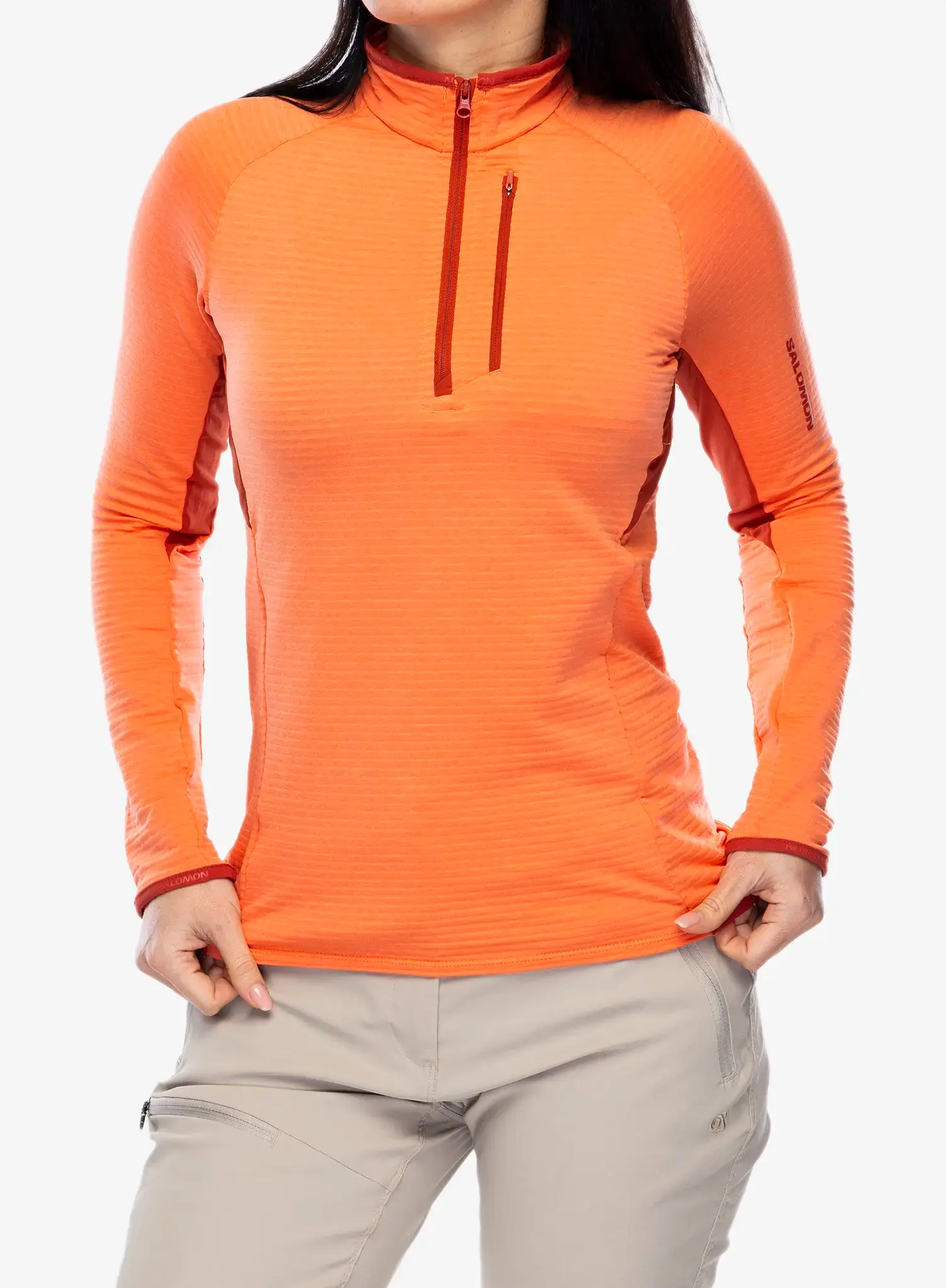 Кофта на блискавці жіноча Salomon Essential Ltwarm Hz - coral