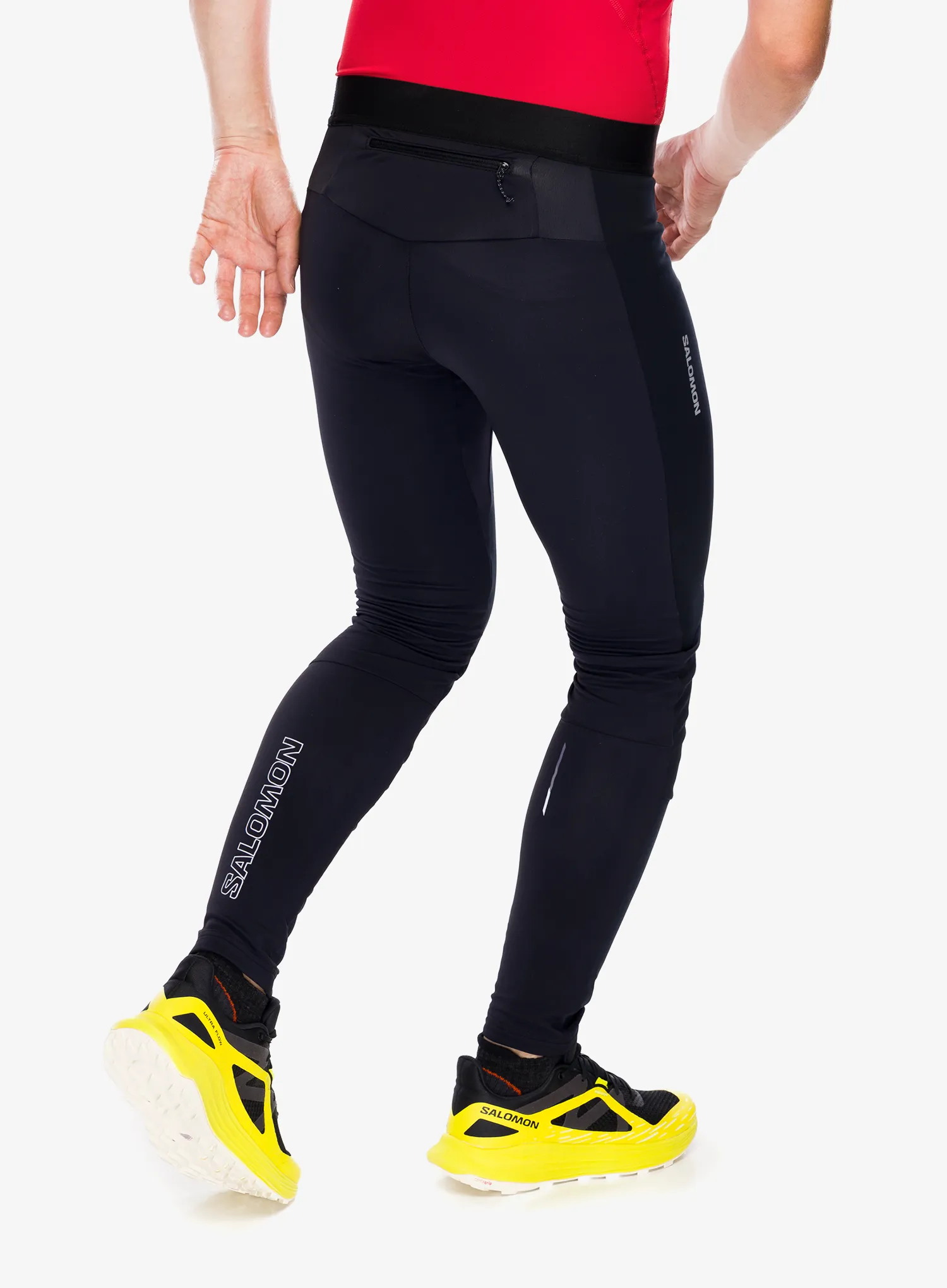 Легінси для бігу Salomon GTX WS Sshell Tight - deep black