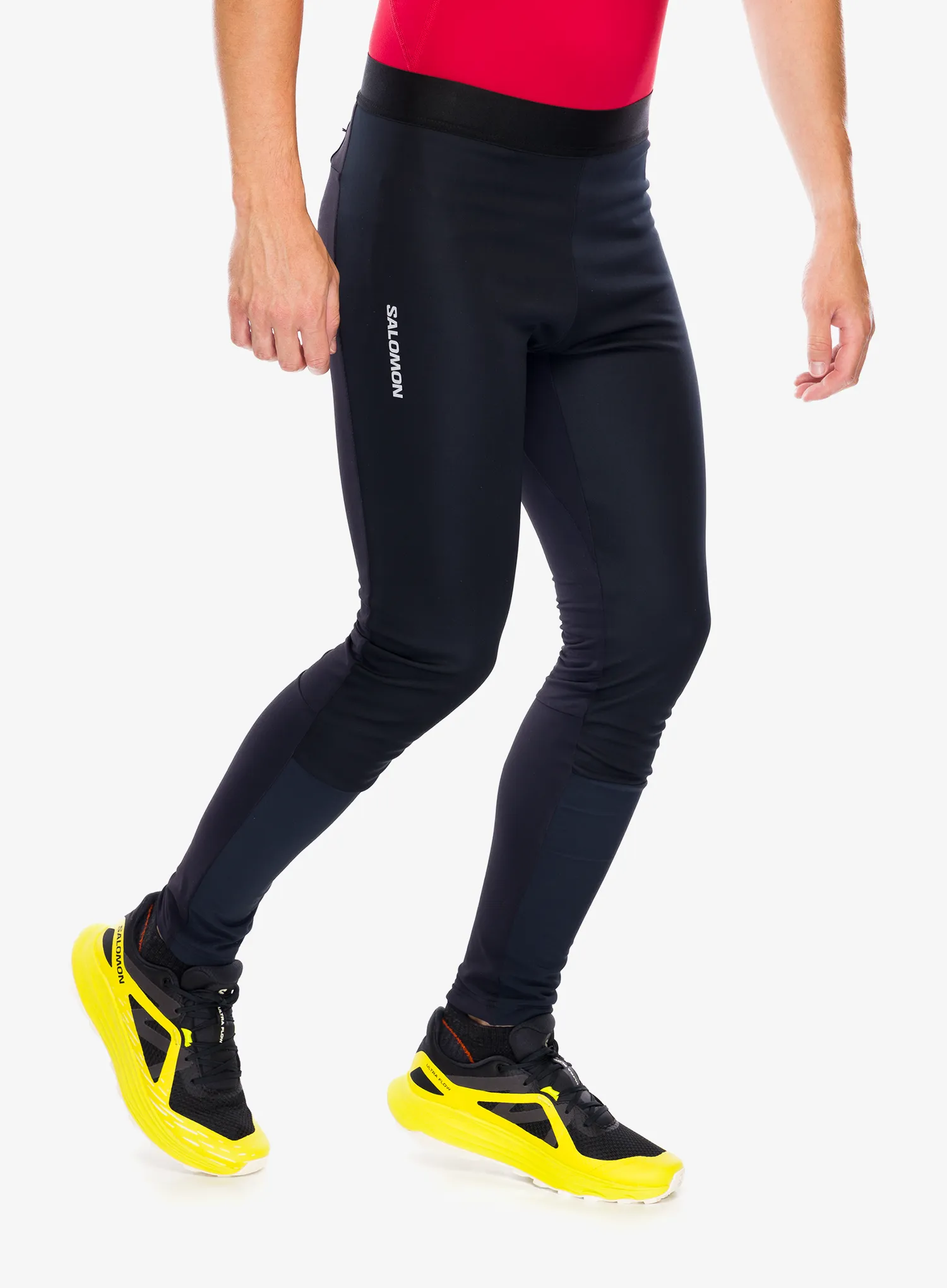 Легінси для бігу Salomon GTX WS Sshell Tight - deep black