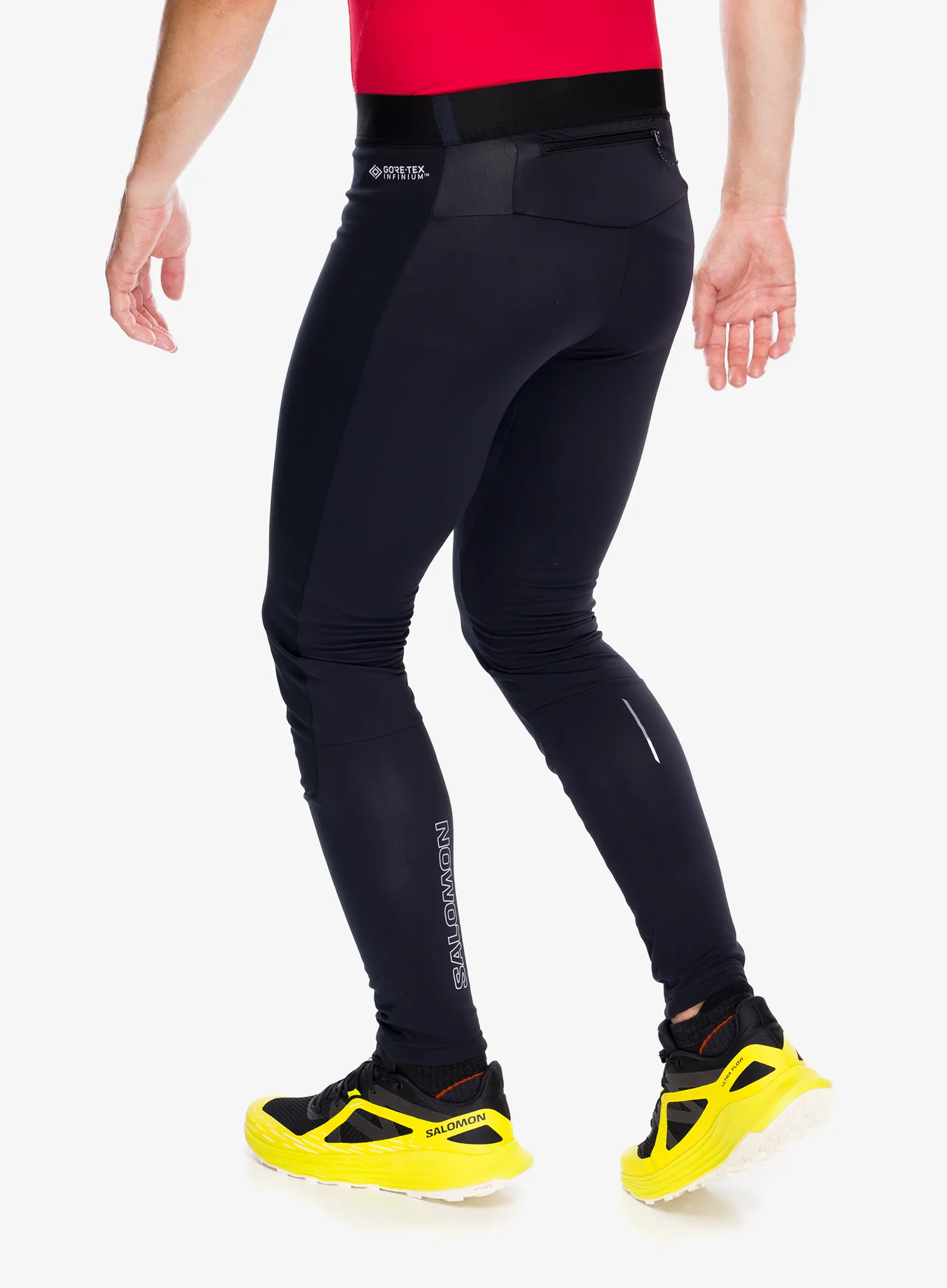 Легінси для бігу Salomon GTX WS Sshell Tight - deep black