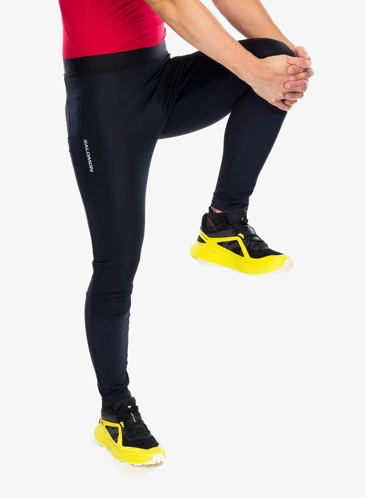 Легінси для бігу Salomon GTX WS Sshell Tight - deep black