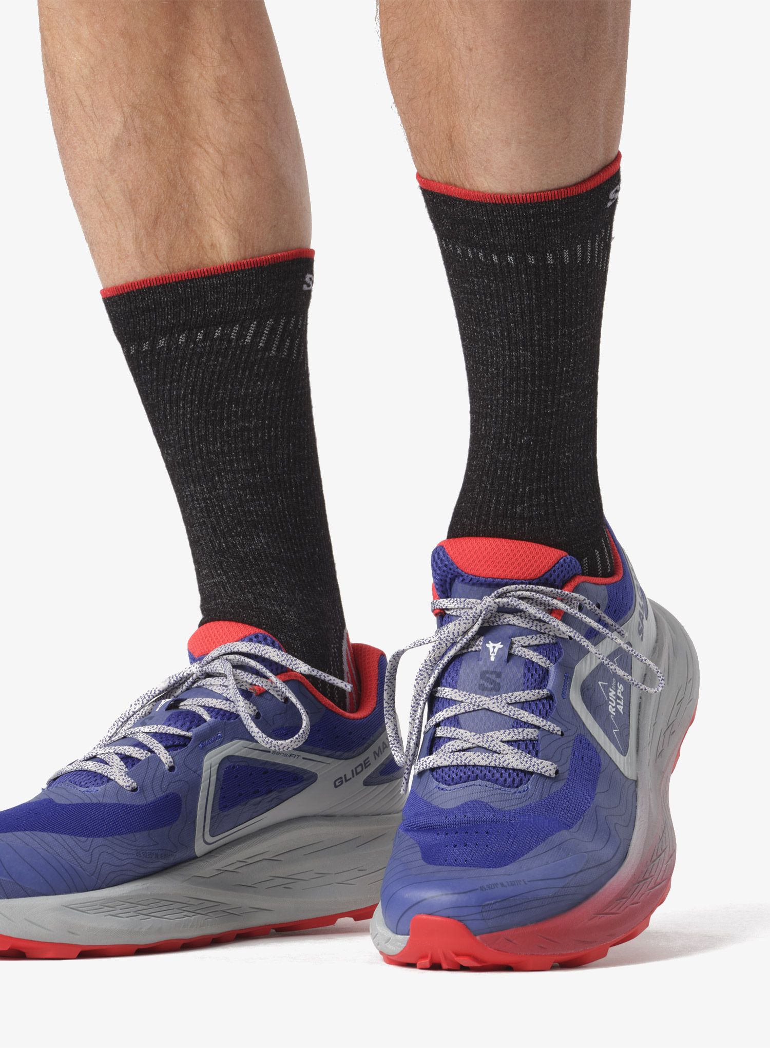 Черевики для трейлу Salomon Glide Max Tr Run The Alps - surf/quarry/red