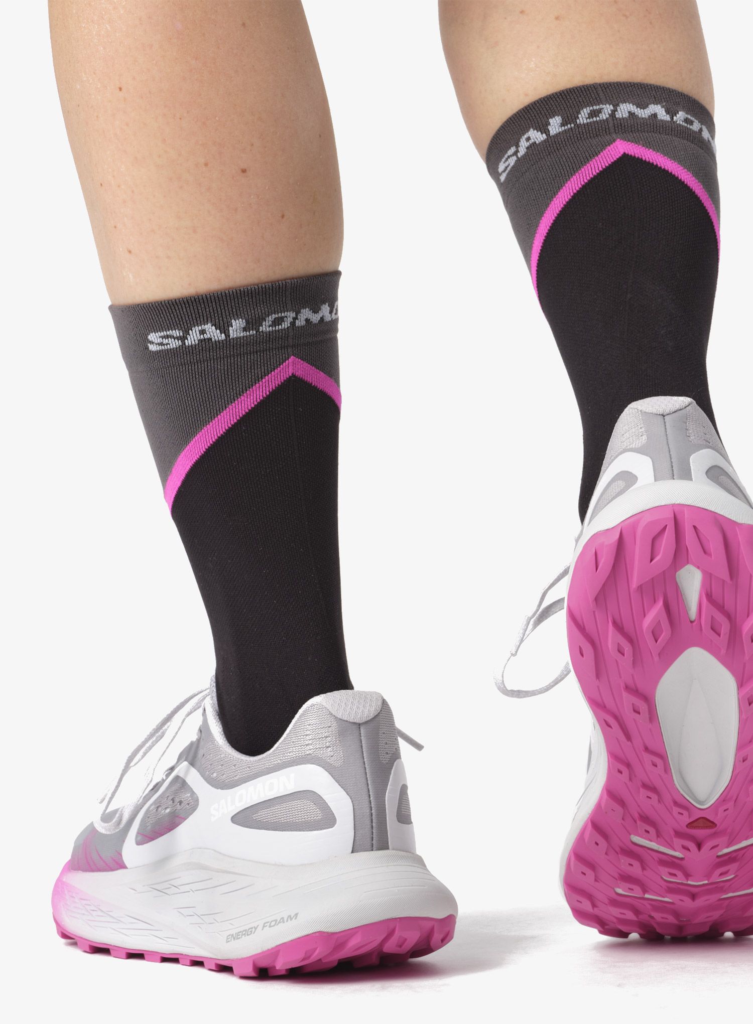 Кросівки для бігу жіночі Salomon Glide Max Tr - quarry/blue/pink