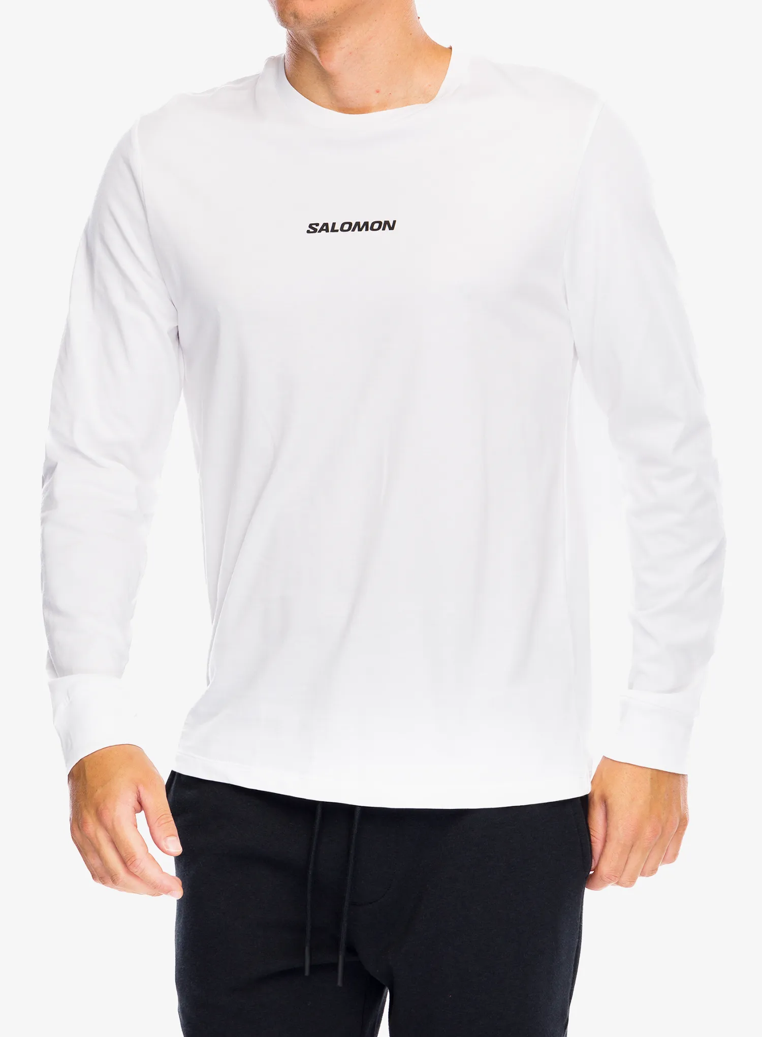 Футболка з довгими рукавами Salomon Logo Perf L/S Tee - white