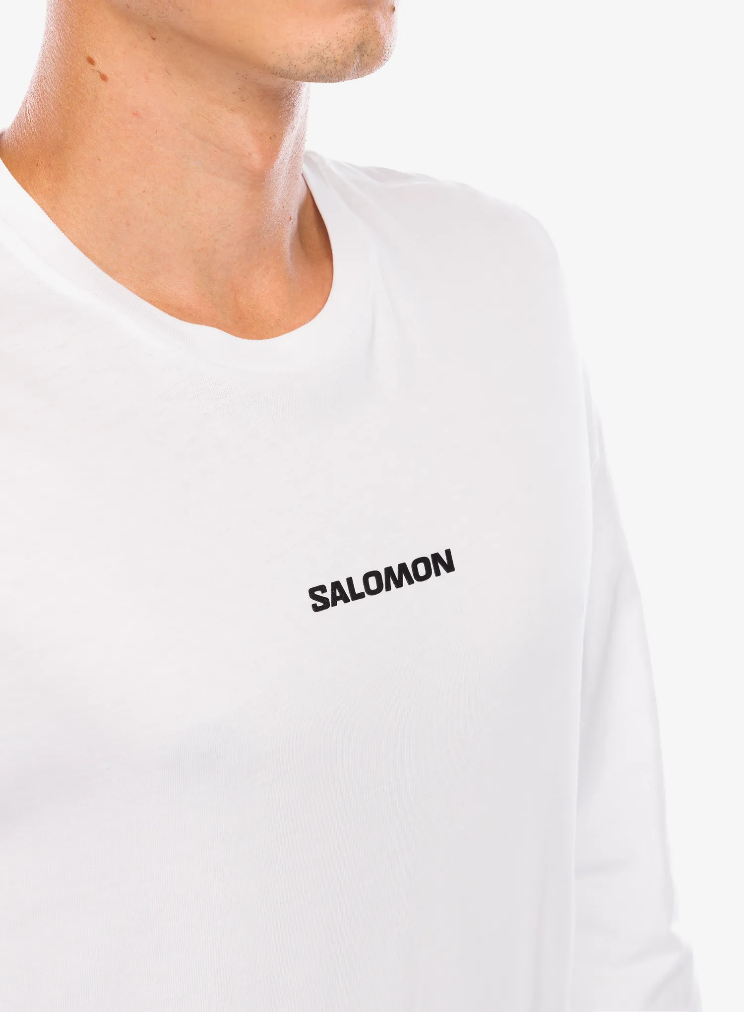 Футболка з довгими рукавами Salomon Logo Perf L/S Tee - white