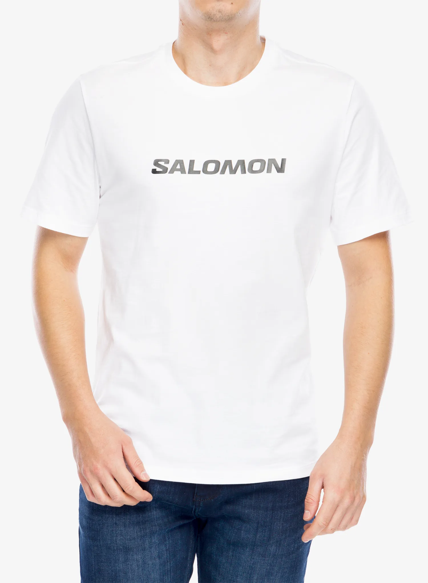 Футболка бавовняна Salomon Logo Perf S/S Tee - white