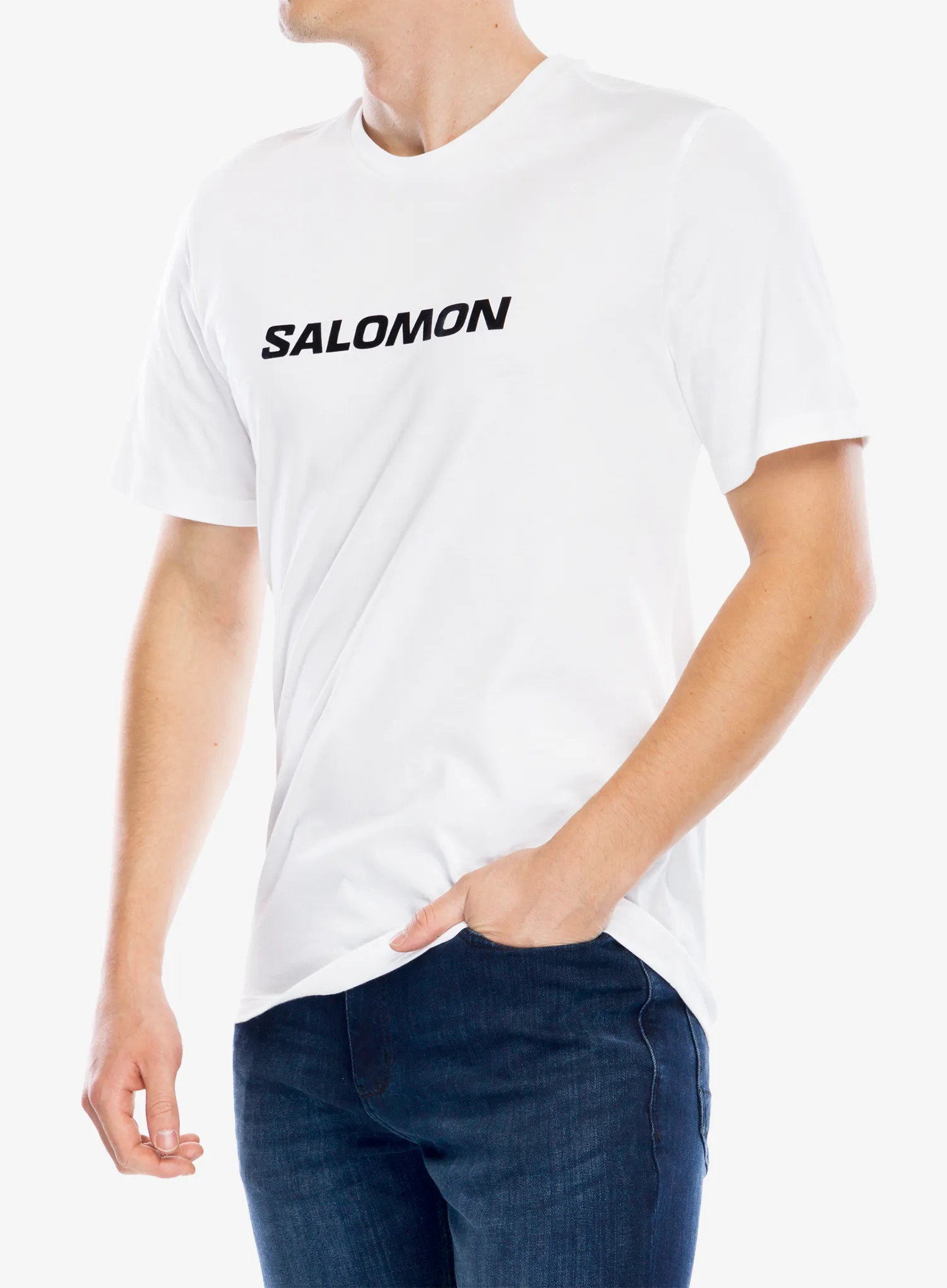 Футболка бавовняна Salomon Logo Perf S/S Tee - white